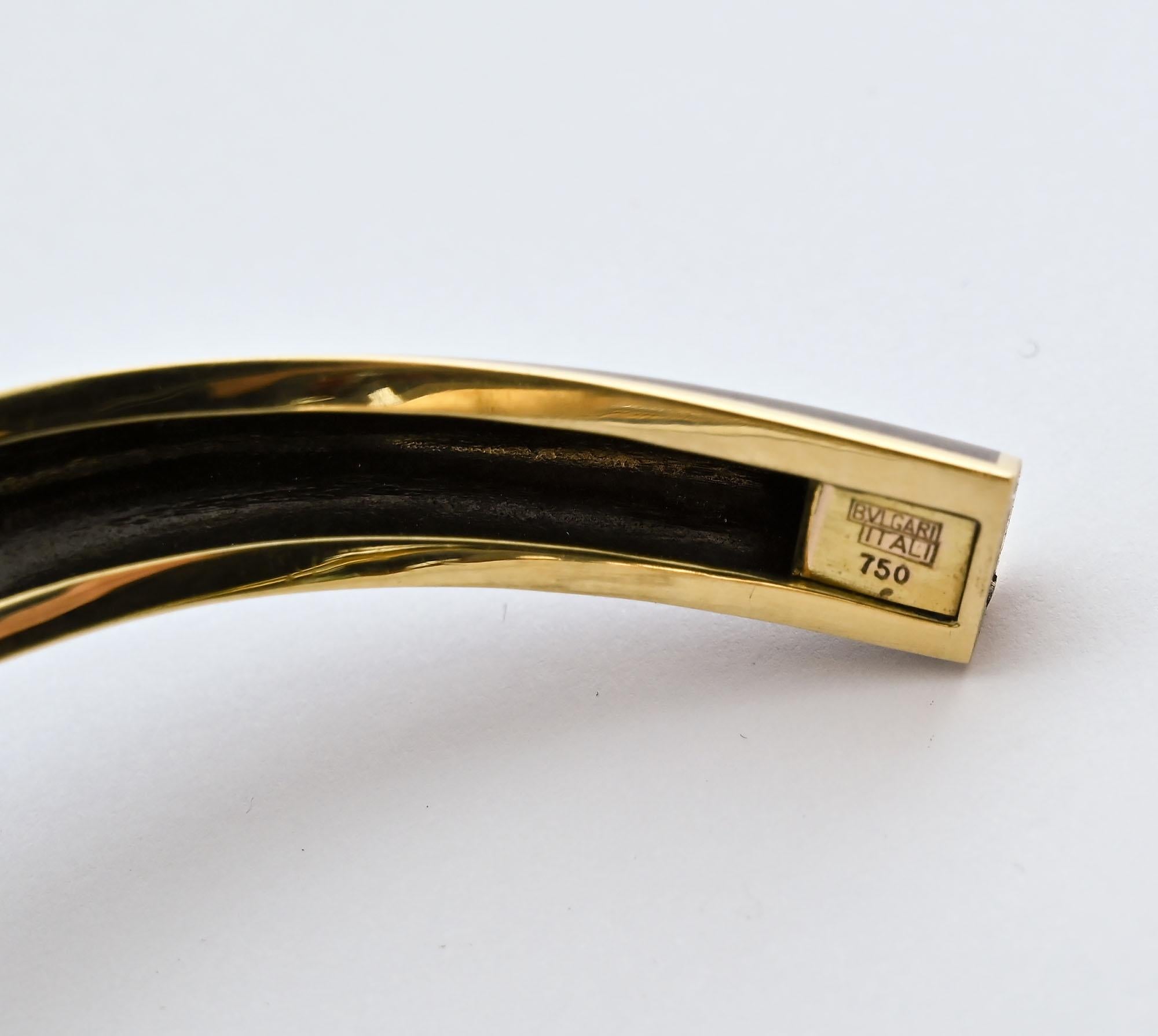 Bulgari Gold-Halskette mit Emaille und Diamanten im Zustand „Hervorragend“ im Angebot in Darnestown, MD