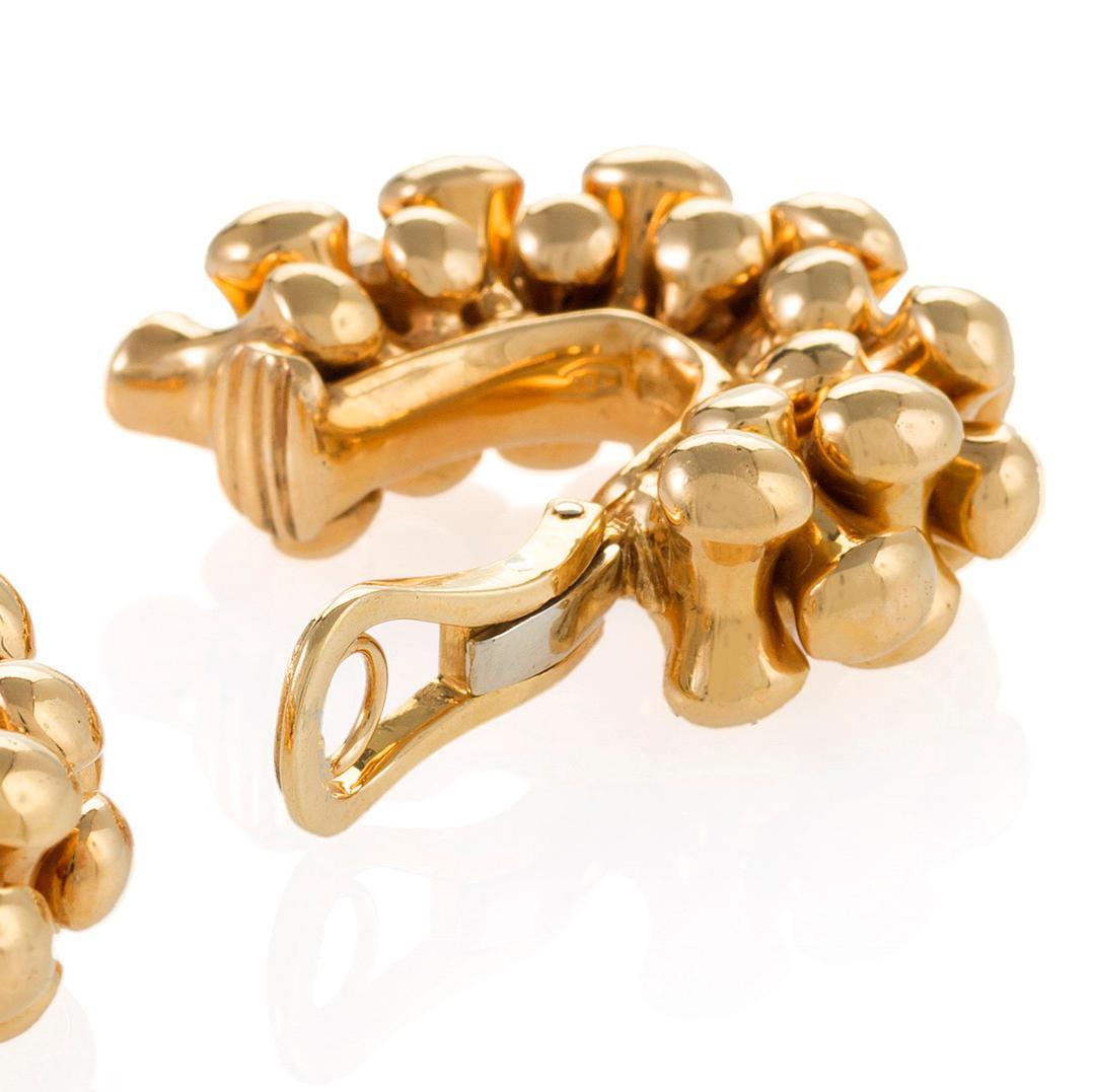 Women's Bulgari Gold Half Hoop Earrings
