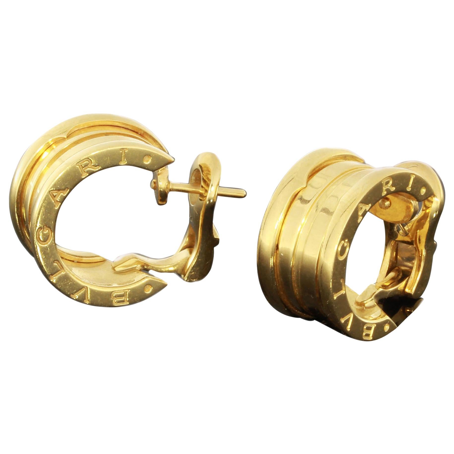 Bulgari Gold Hoop Earrings