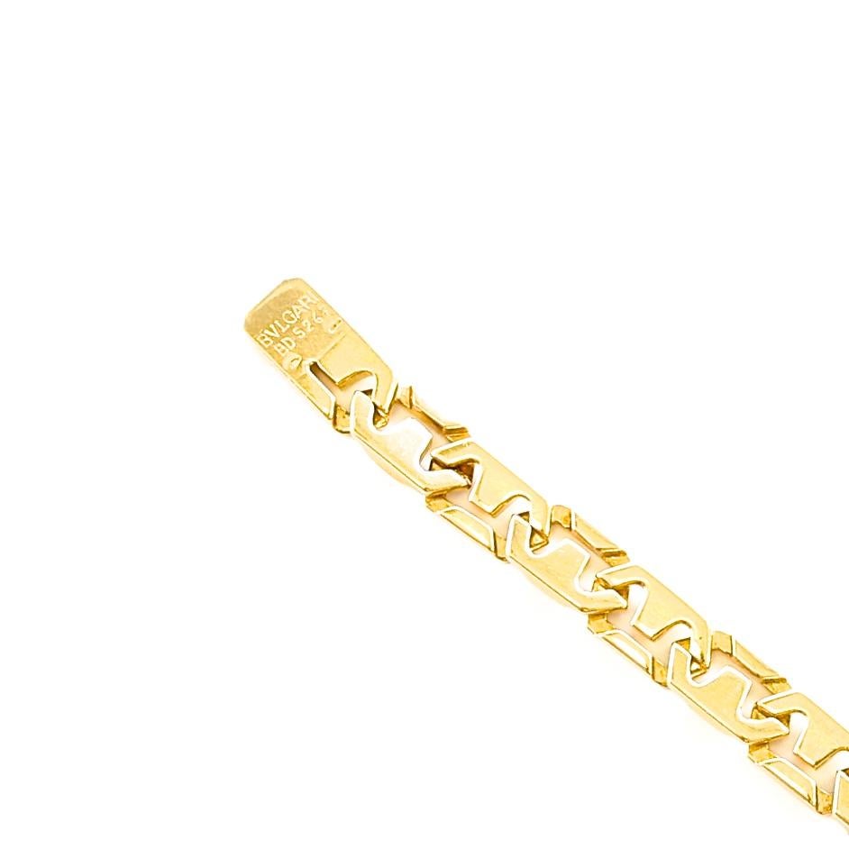 Bulgari Gold Link Bracelet In Excellent Condition In Beverly Hills, CA