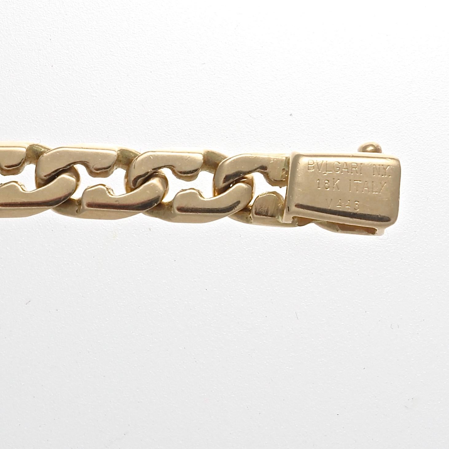Women's or Men's Bulgari Gold Link Bracelet