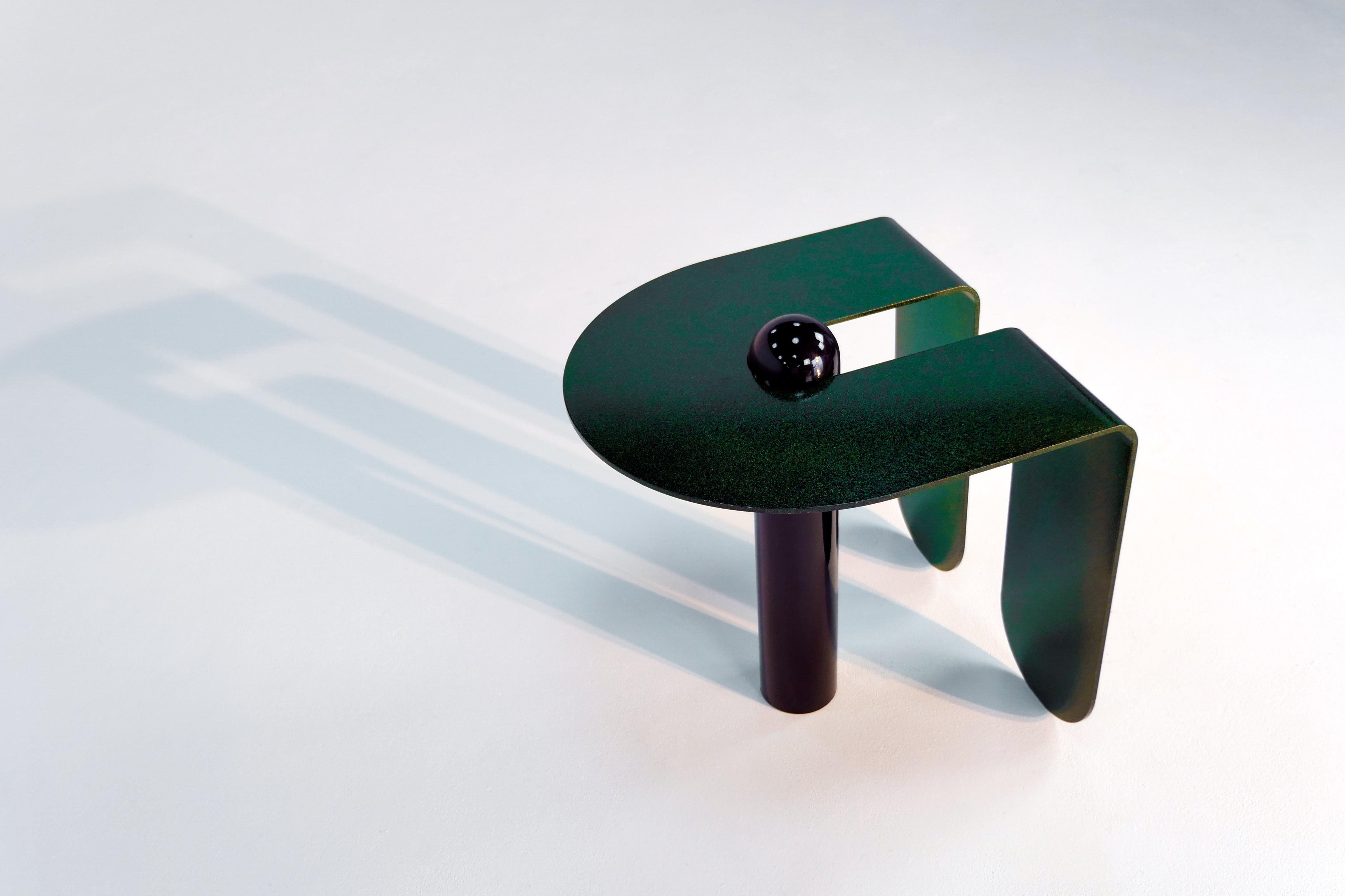 Playful Geometric Side Table by Birnam Wood Studio and Suna Bonometti 5