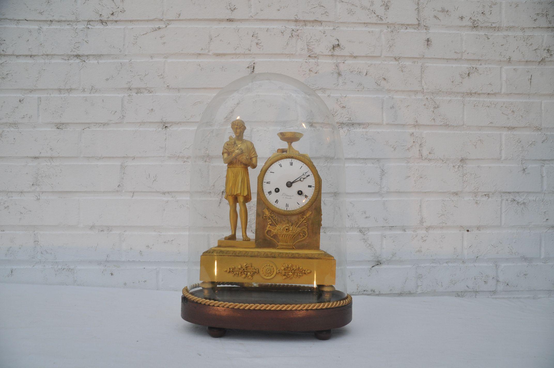French Empire Period Ormolu Mantel Clock For Sale 4