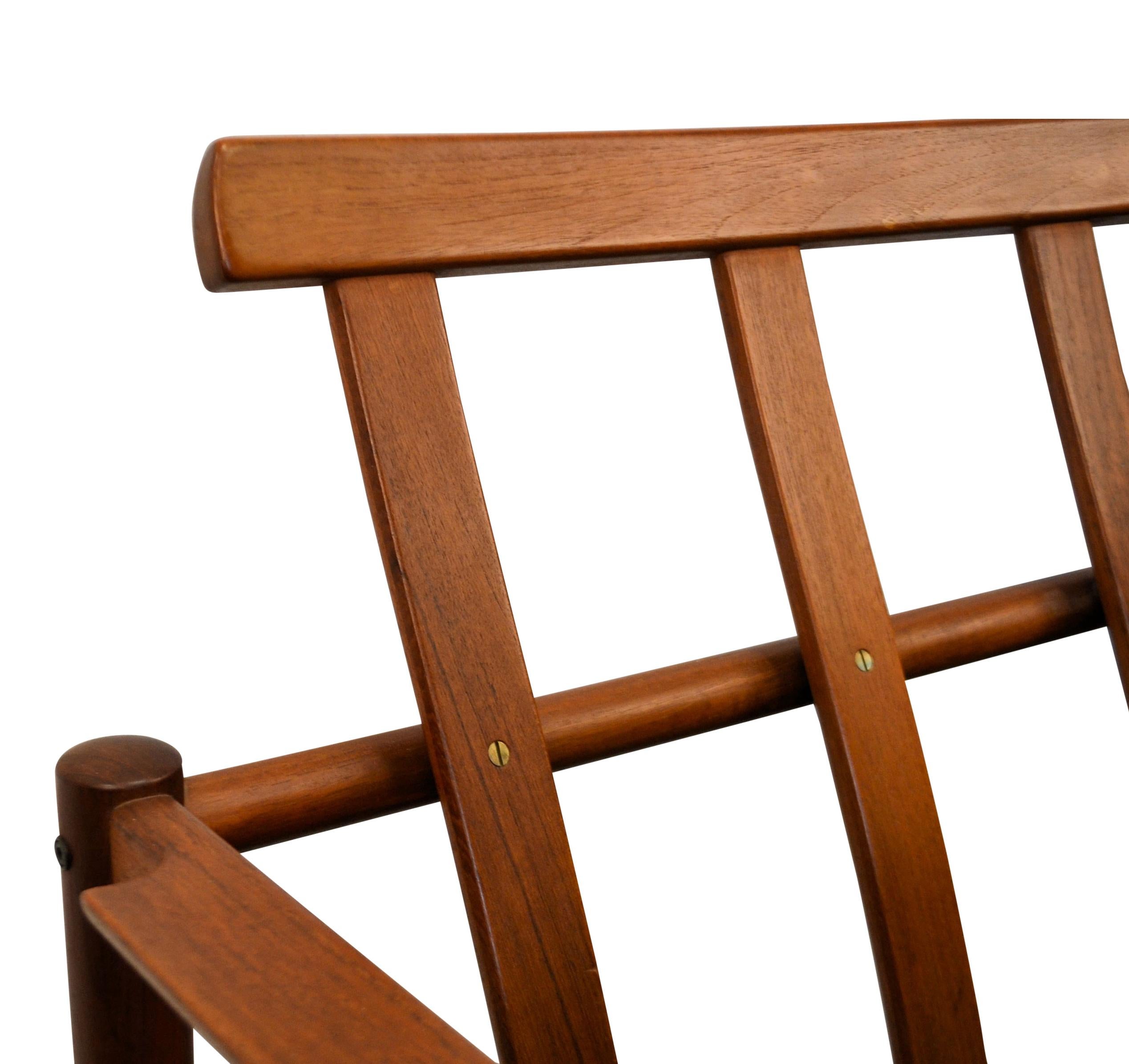 Vintage Peter Hvidt & Orla Mølgaard Nielsen FD-130 Teak Lounge Chairs For Sale 3