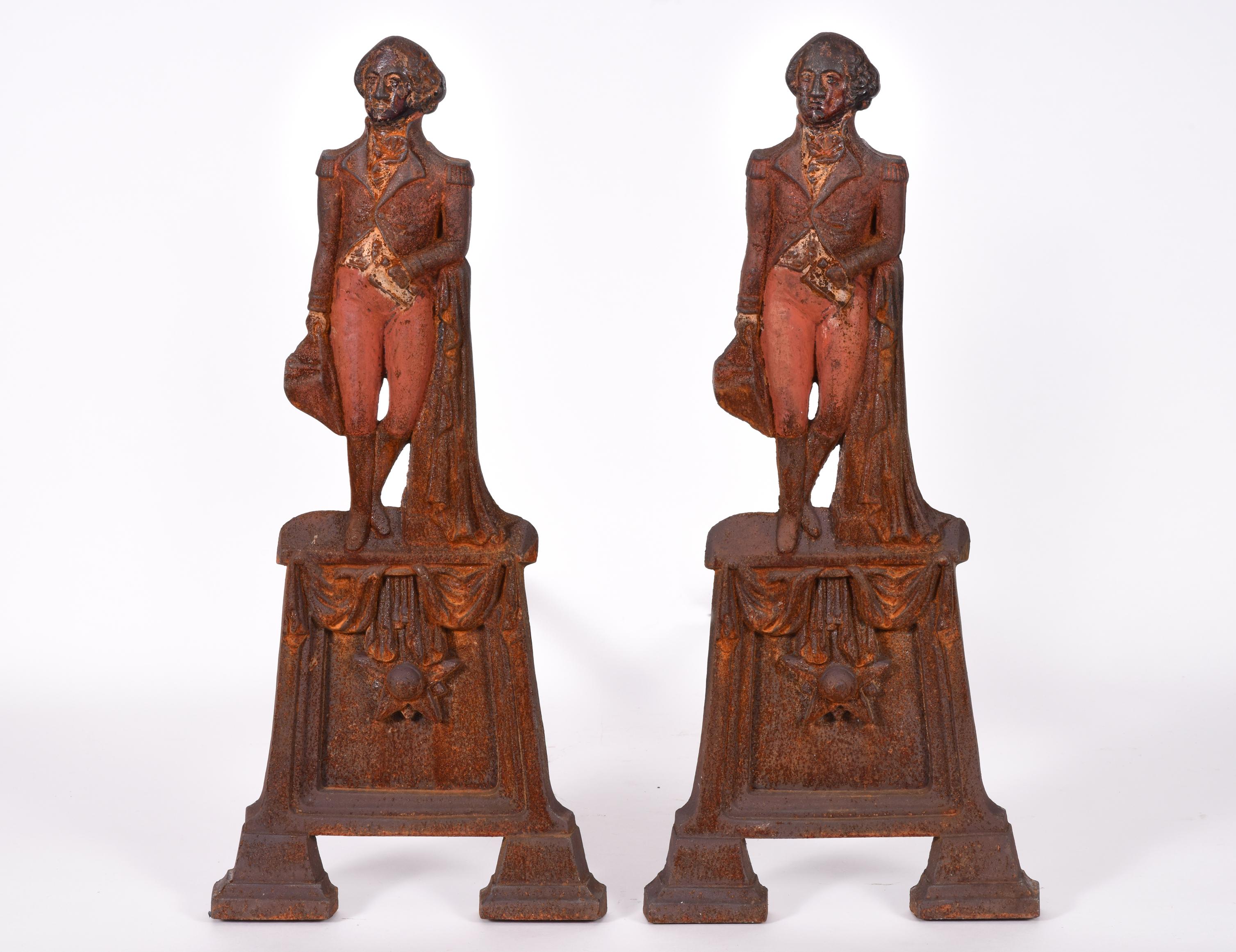 Pair of Mid-20th Century Georges Washington Andirons 7