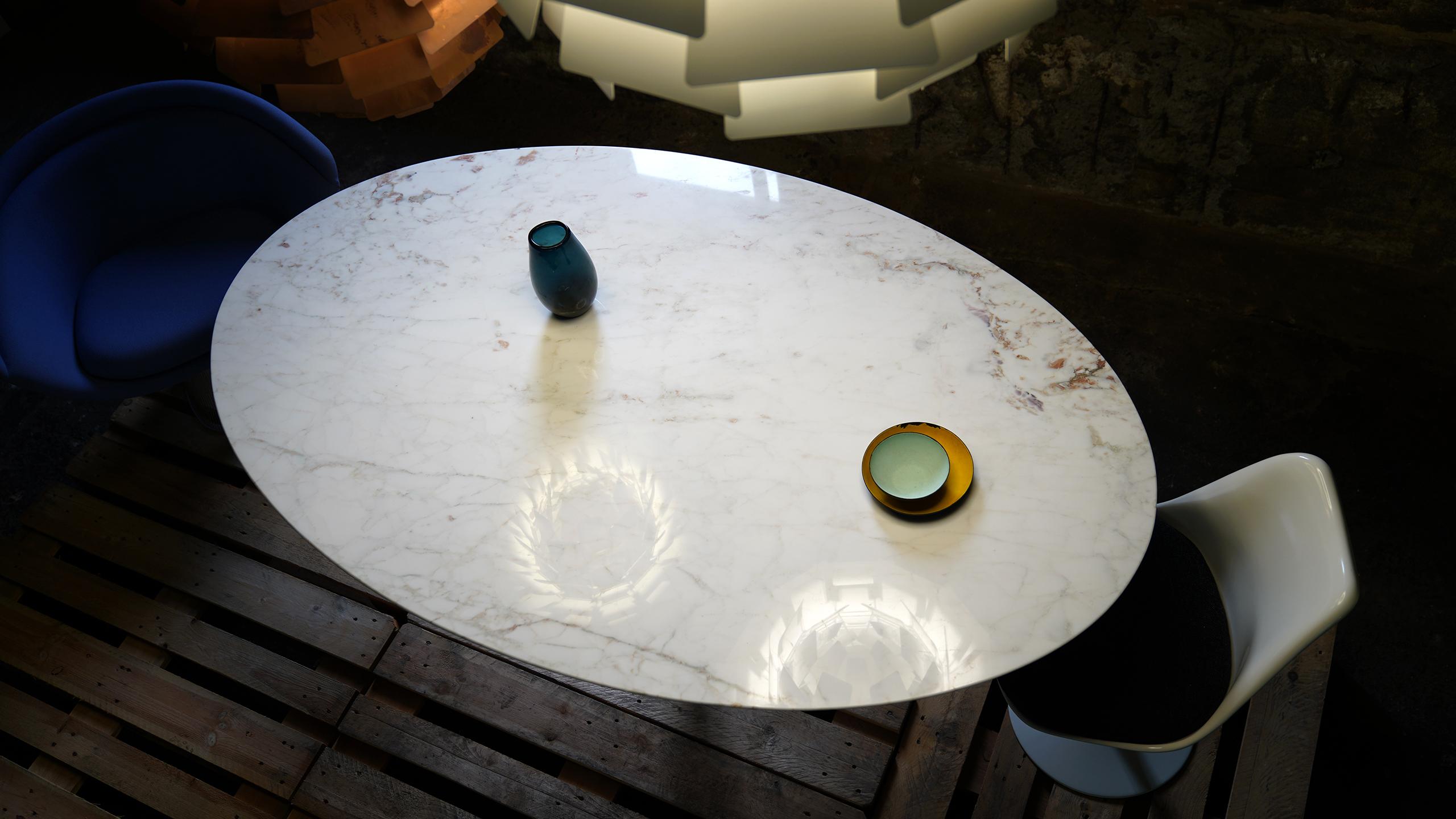 Eero Saarinen, Oval Marble Dining Table, 1955 for Knoll International 9