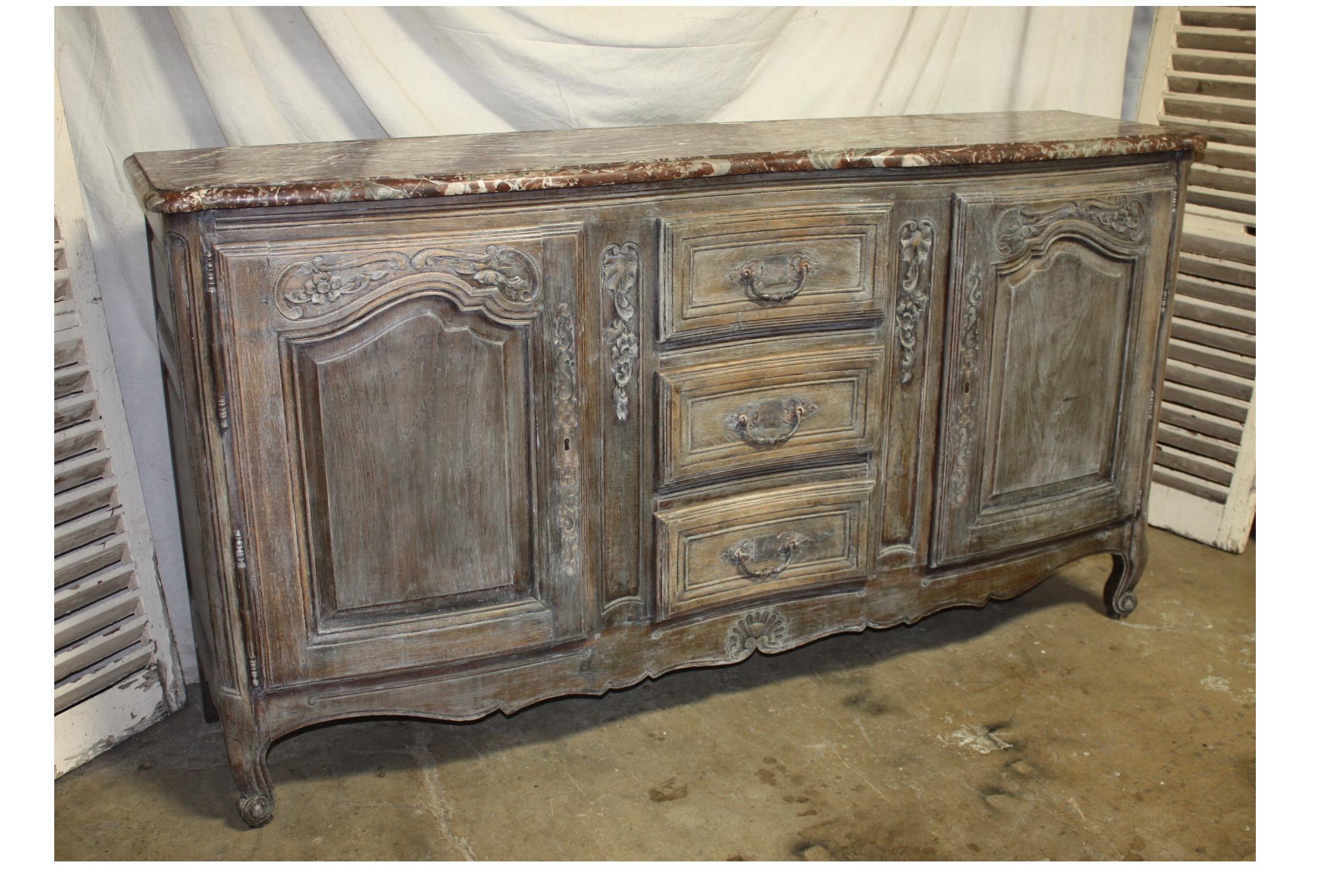 Early 19th century French sideboard with a beautiful royal marble top.