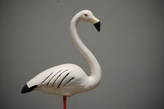 Mid-20th Century Cast Stone Flamingo Sculpture