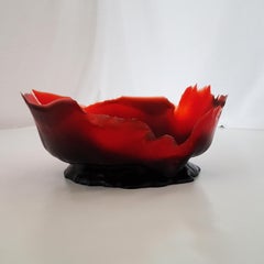 Gaetano Pesce Italian Contemporary Black and Red Basket in Polyurethane Resin