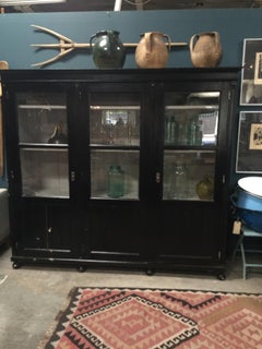 Antique Black European Hutch