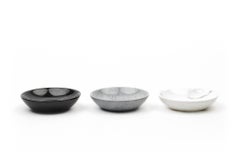 Handgefertigtes Set von 3 kleinen Geschirrstücken aus Bardiglio, Carrara und Marquina-Marmor