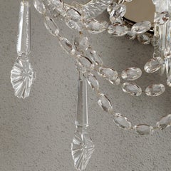 18th Century Style Crystal and Blown Glass Sconce By Gherardo Degli Albizzi