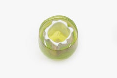 Glass and Copper Mesh Vase by Omer Arbel for OAO Works, Bright Green