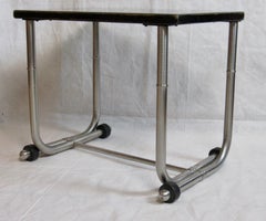 Unique Side Table Warren McArthur Stainless Steel Frame, 1934-1935