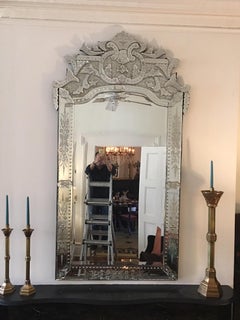 Pair of Large Palatial Venetian Mirrors, Early 20th Century