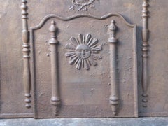 17th/18th Century French Louis XIV 'The Sun' Fireback