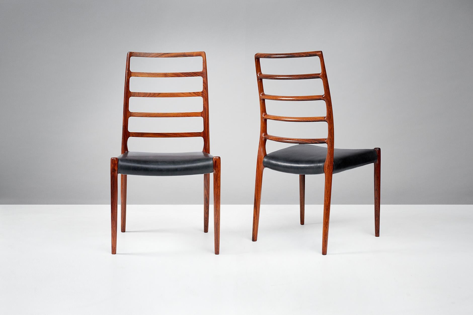 moller rosewood dining chairs