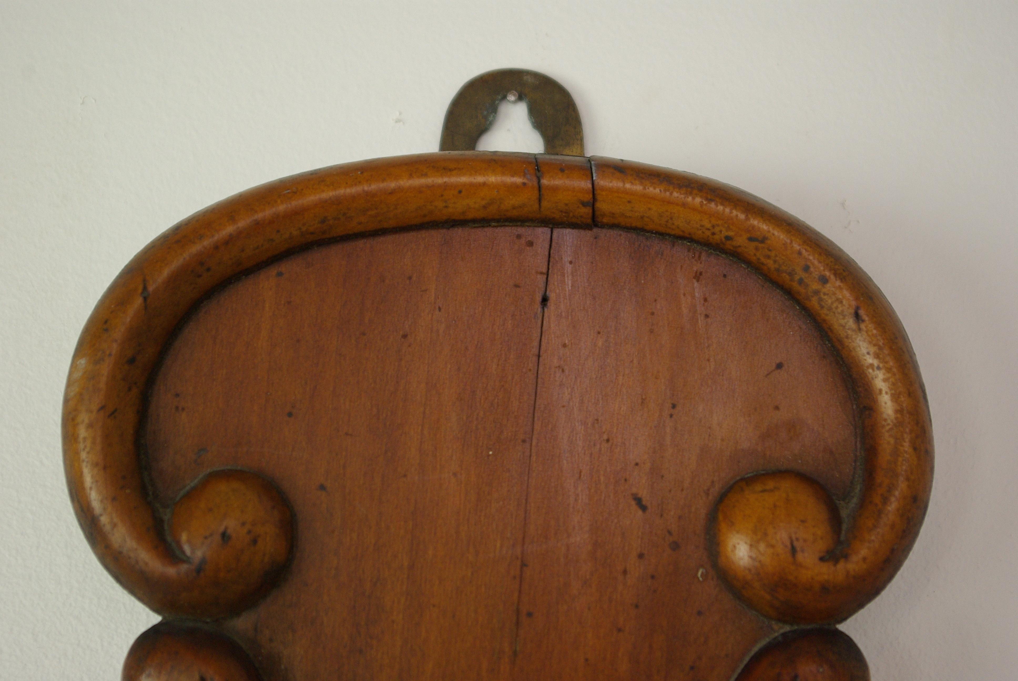 Scottish Antique Barometer, Aneroid Barometer, Decorative Barometer, Carved Walnut, B1282