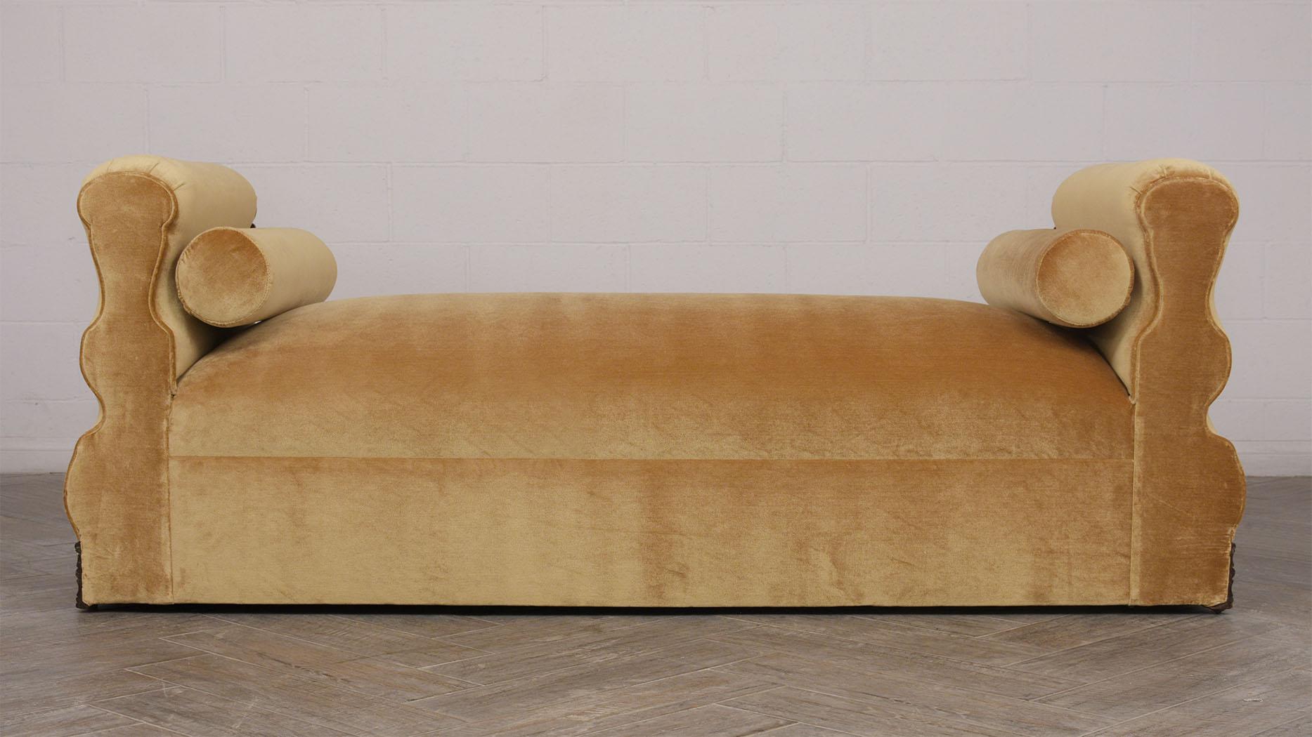Hand-Carved Restored 19th Century Regency Style Daybed