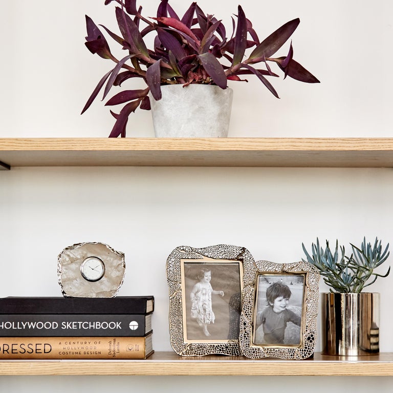 Ampliar Clock in Crystal and Gold by Anna Rabinowitz For Sale at 1stDibs