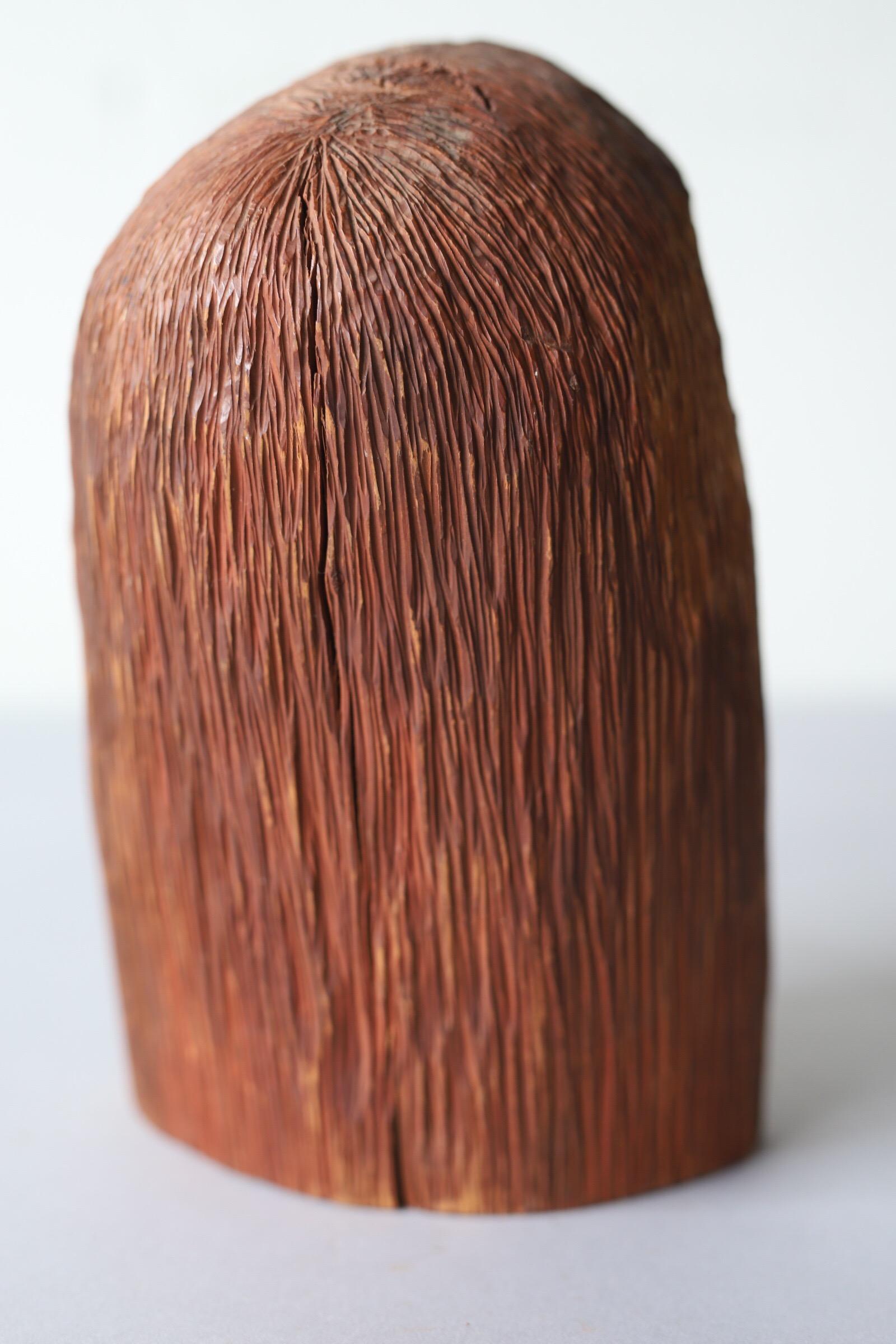 Bohemian Hand Carved Wood Head