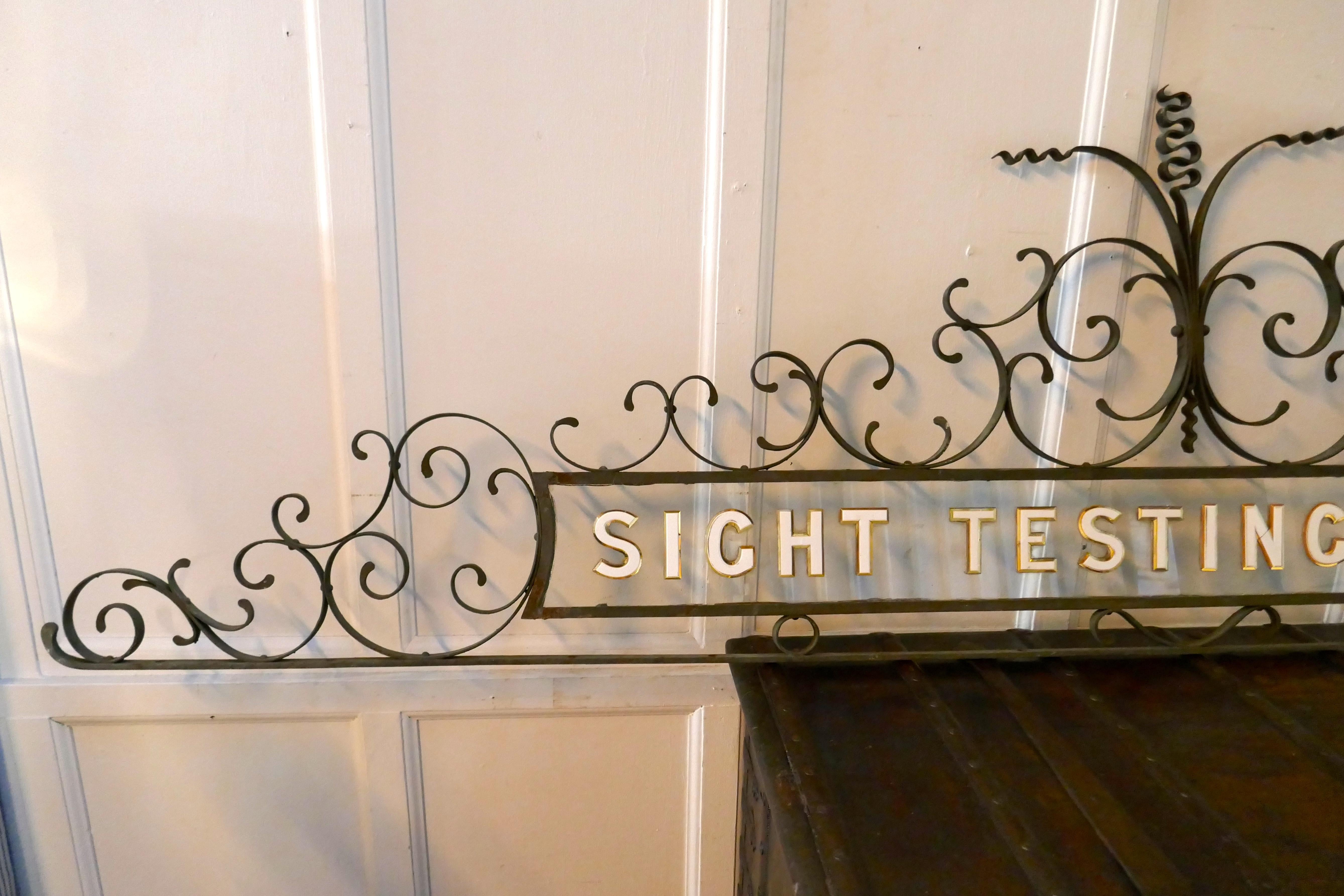 Large Opticians Sight Testing Room Shop Sign In Good Condition In Chillerton, Isle of Wight