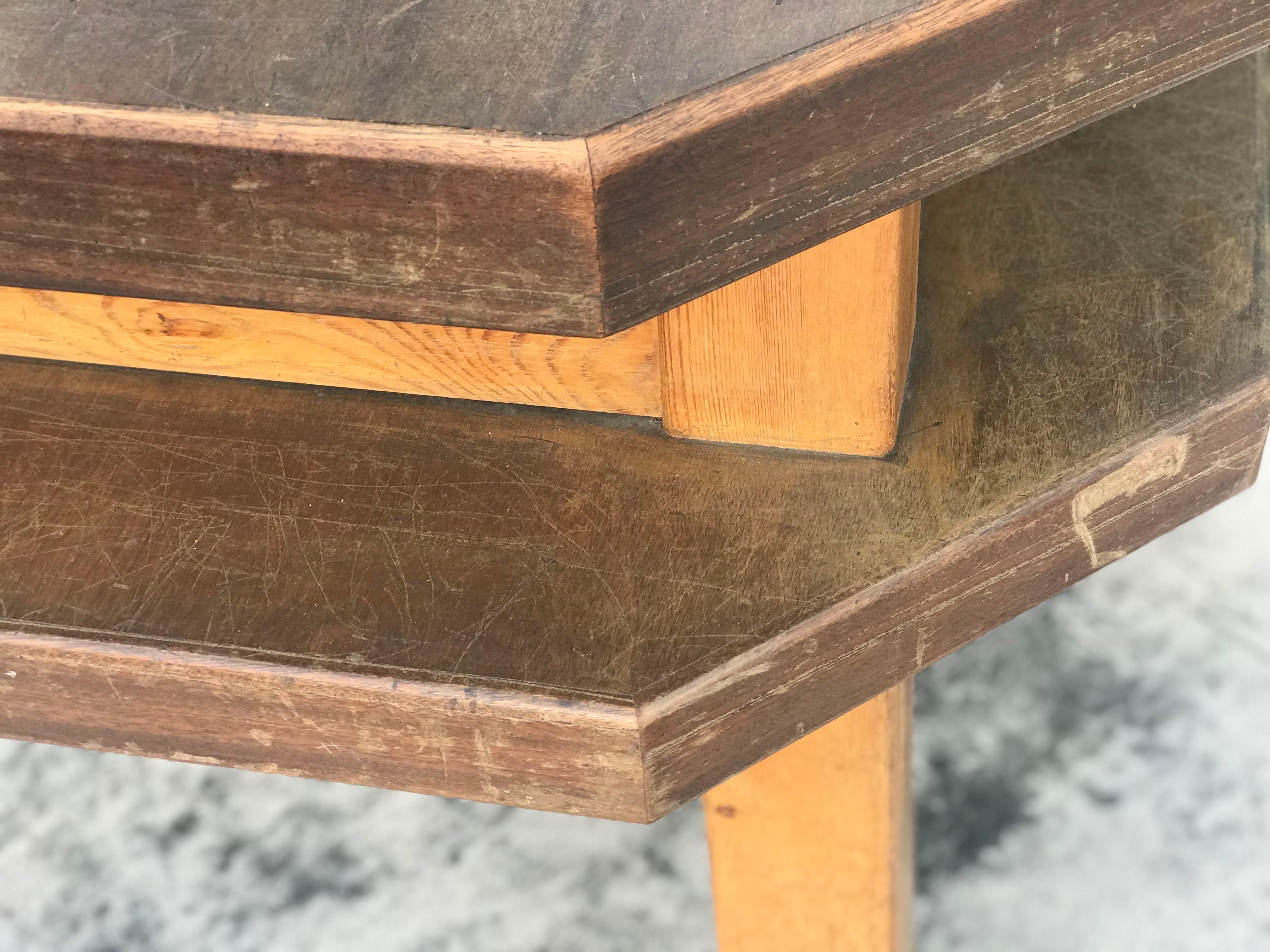 Spanish Mid-Century Octagonal Side or Center Table in Walnut 