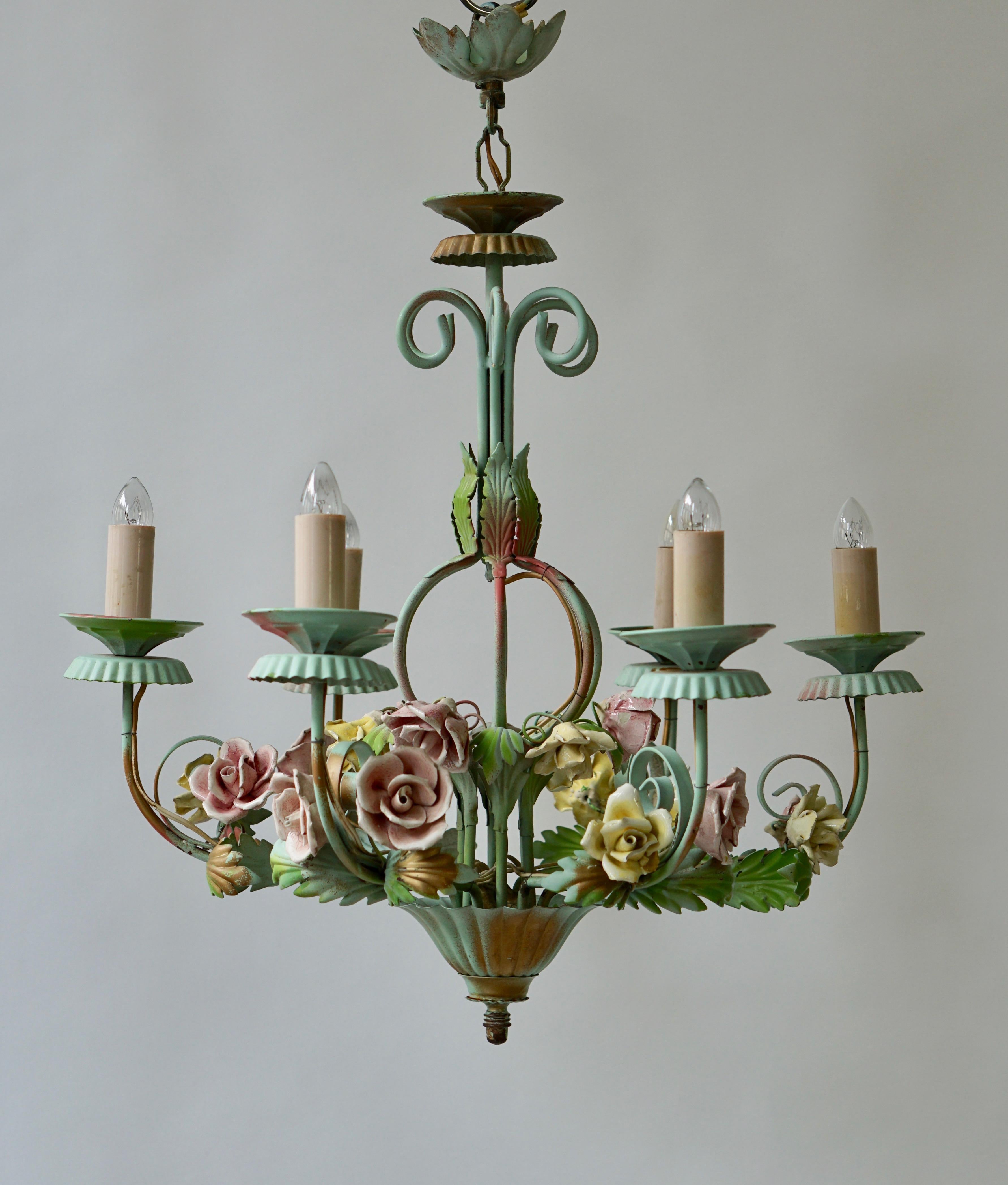 italian flower chandelier