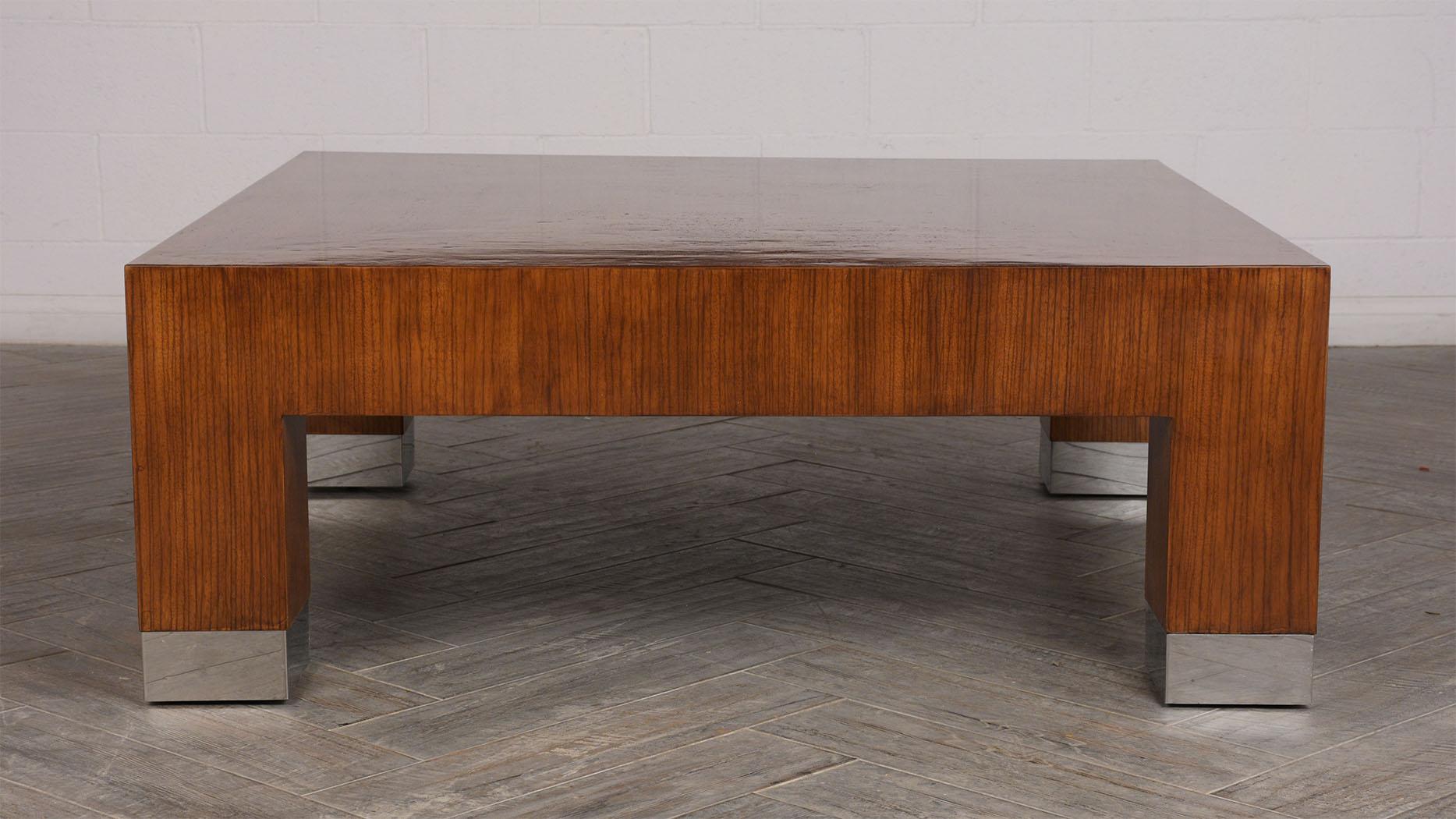 Late 20th Century Mid-Century Modern Lacquered Square Coffee Table