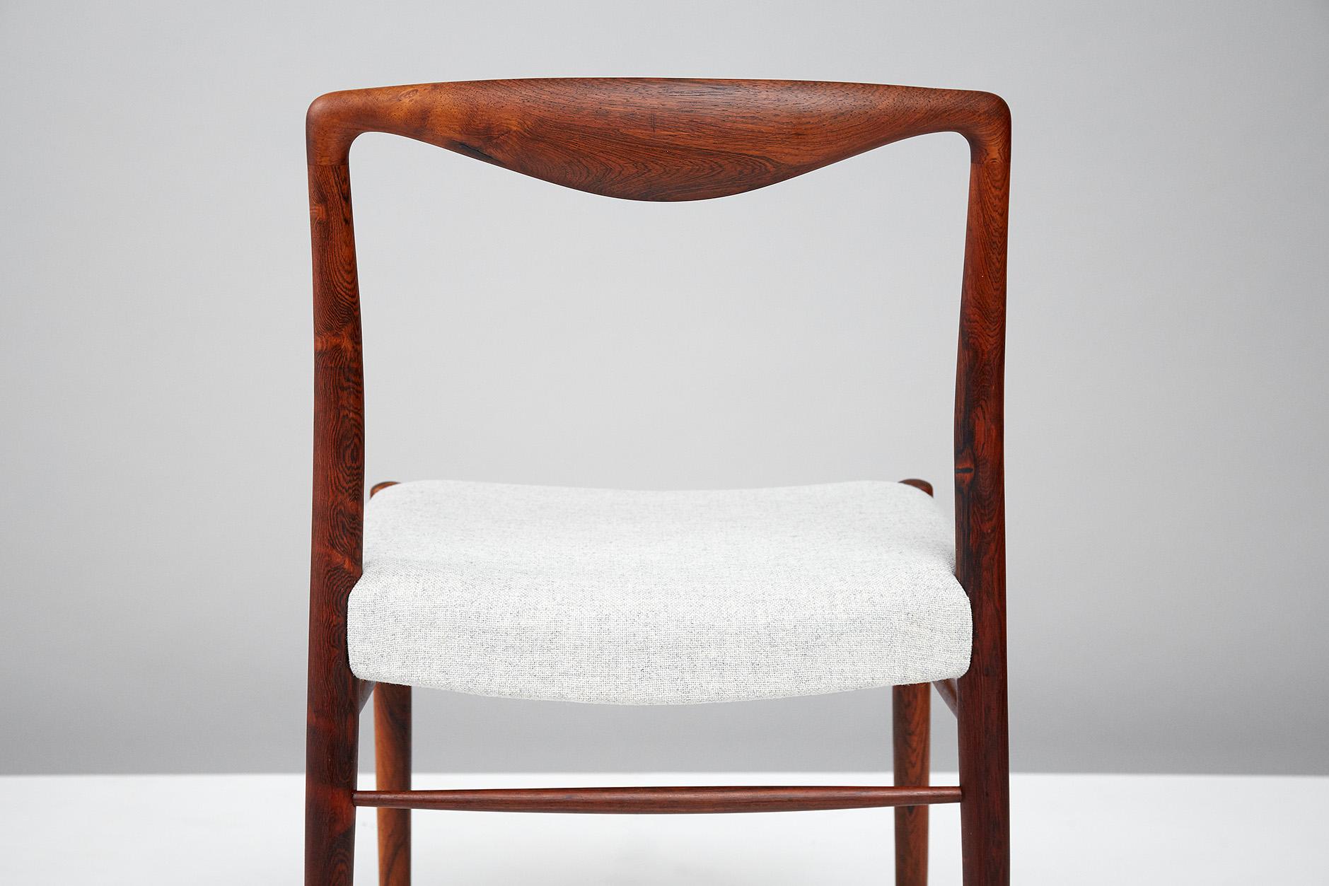 Mid-20th Century Kai Lyngfeldt-Larsen Pair of 1960s Danish Rosewood Side Chairs