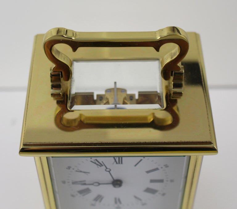 Woodford England Gold Plated Mechanical Carriage Clock For Sale at 1stDibs