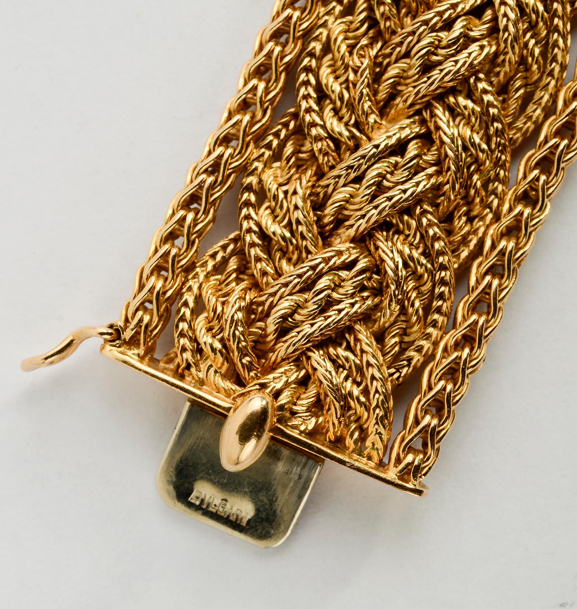 Women's Bulgari Gold Mesh Bracelet