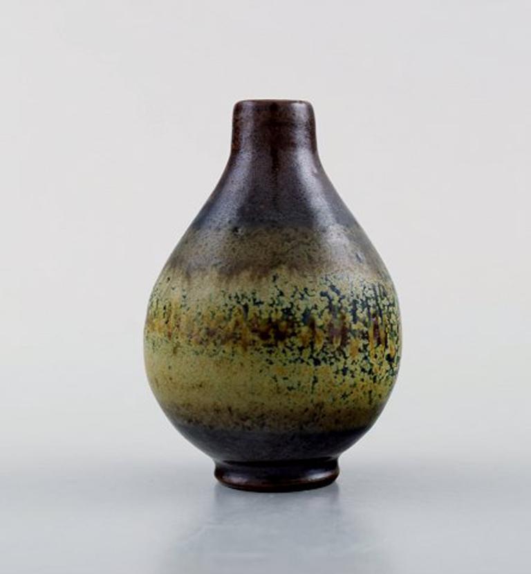 Mid-20th Century Wallakra Five Miniature Art Pottery Vases, Sweden, 1950s