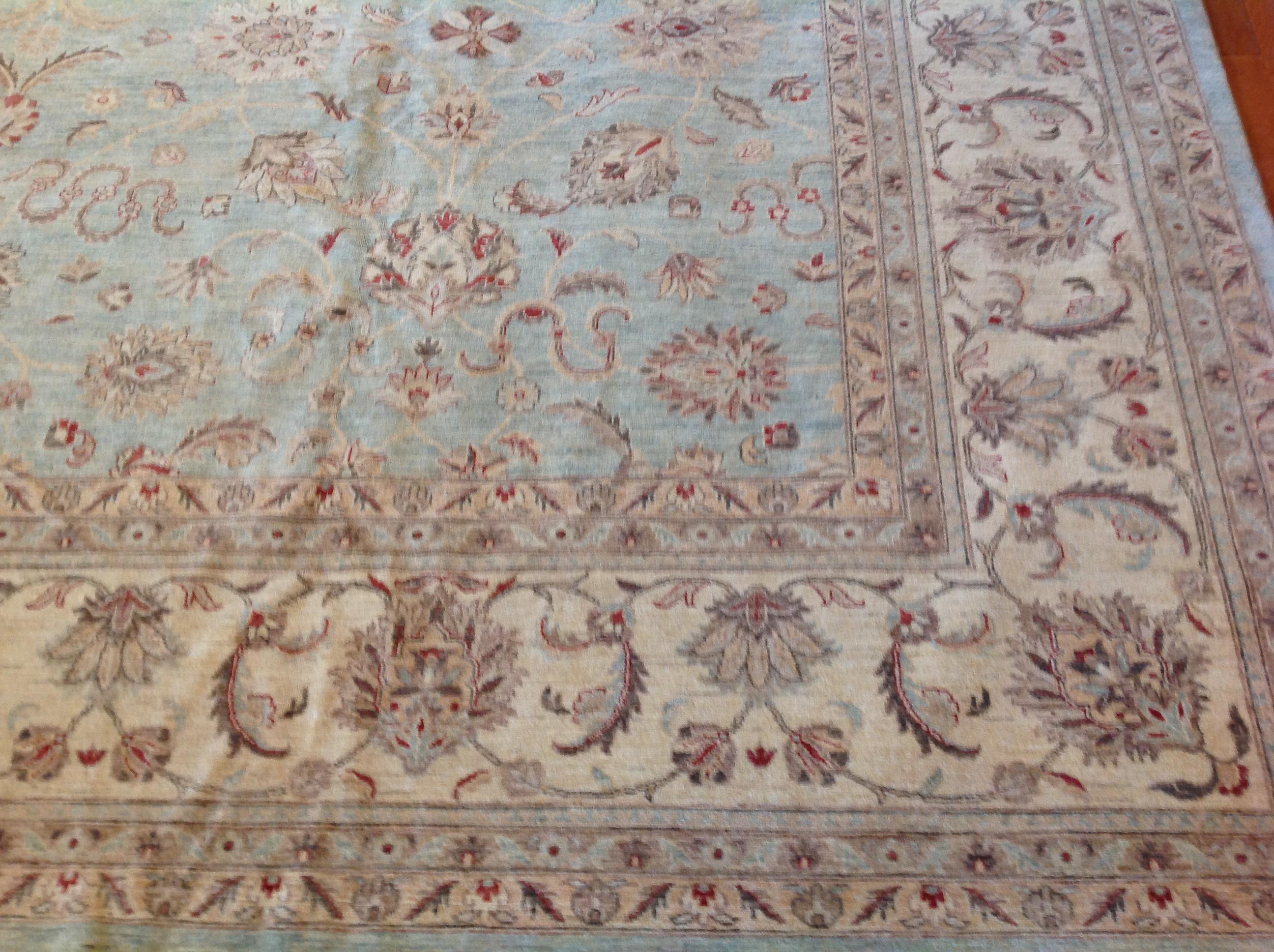 Traditional Pakistani Wool Area Rug For Sale 1