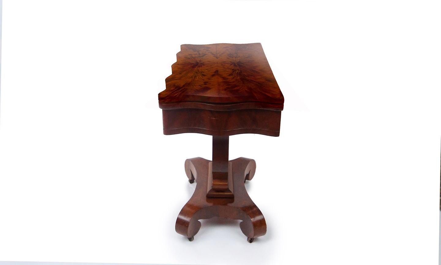 American Classical 19th Century American Empire Mahogany Game Table