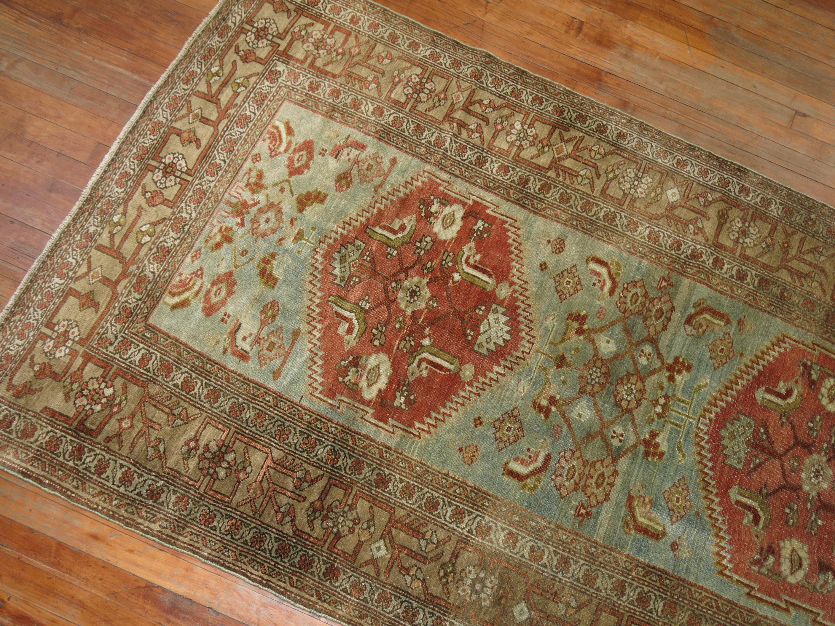 Early 20th Century Antique Persian Malayer Intermediate Runner