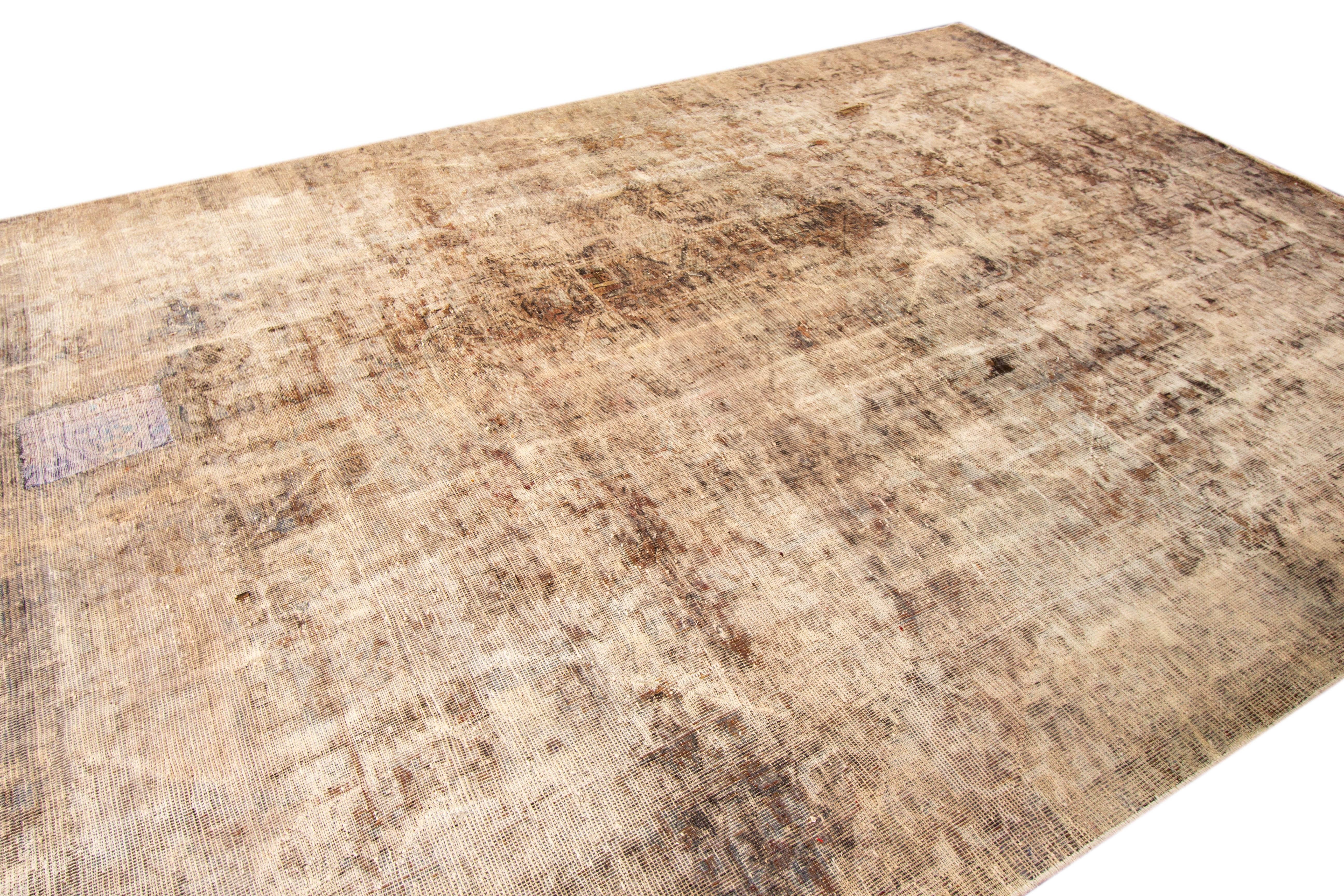 20th Century Distressed Heriz Rug