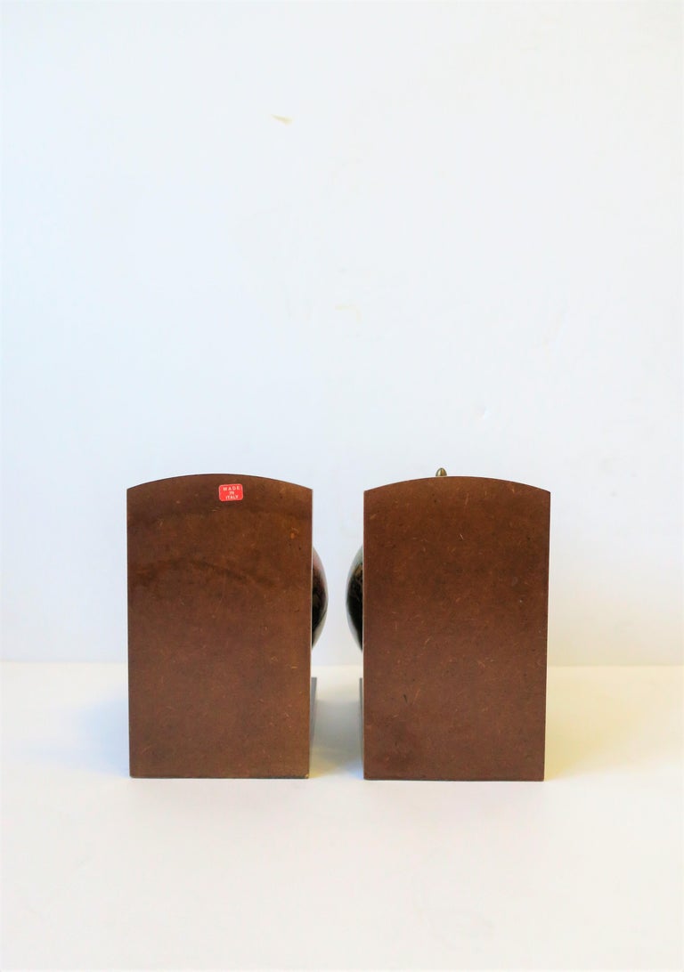 Pair of Midcentury Italian World Globe Bookends at 1stDibs