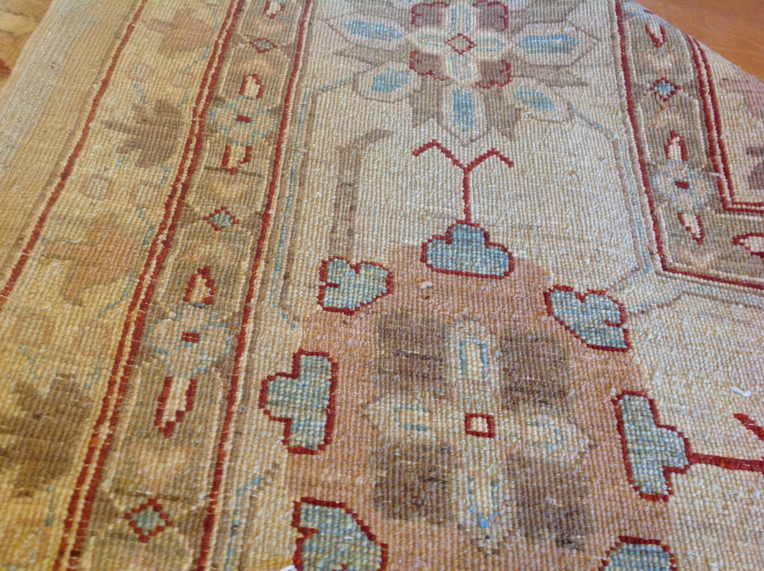 Wool Area Rug with Traditional Pakistani Floral Design 2