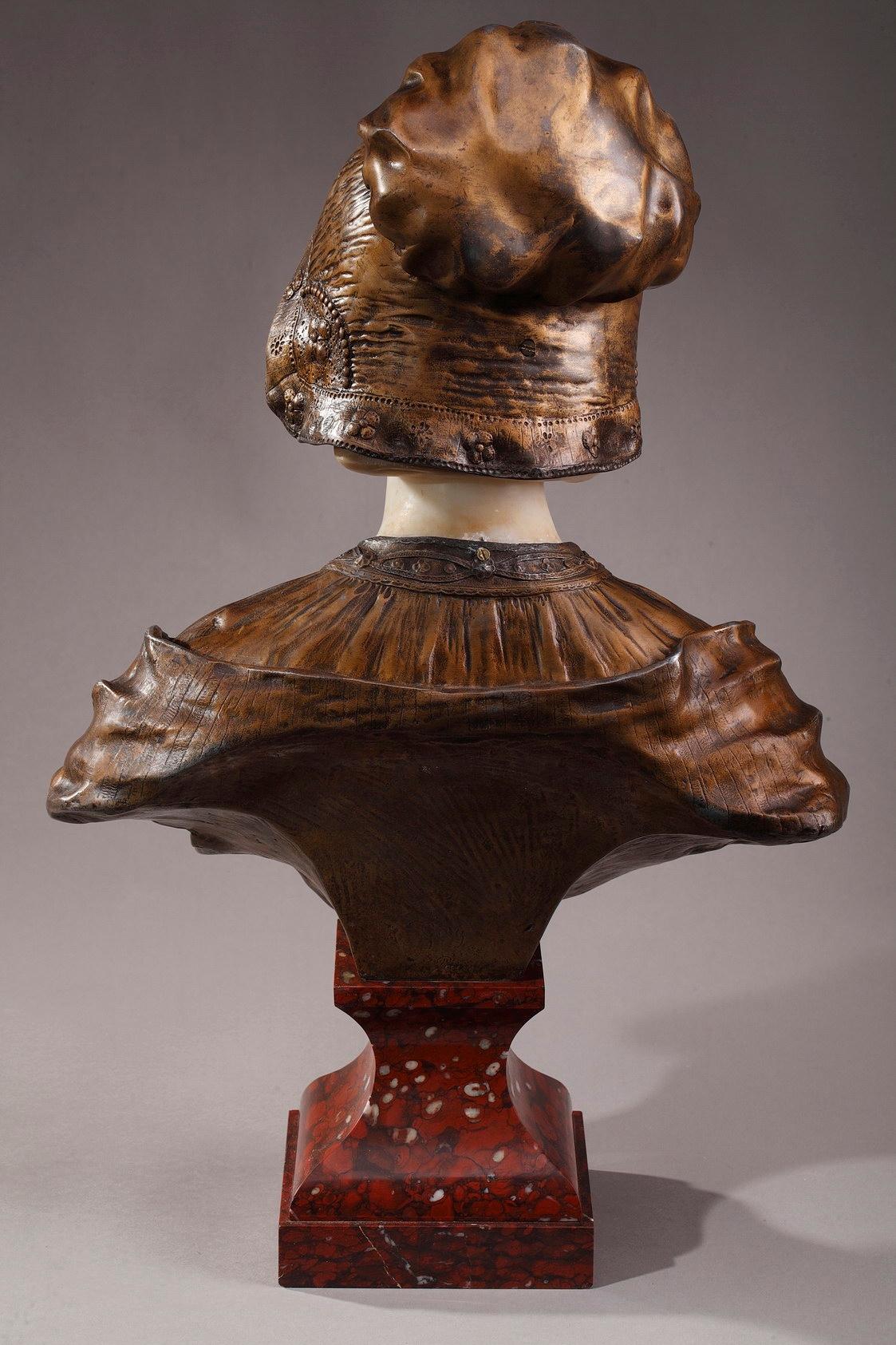 Early 20th Century Art Deco Portrait Bust by Affortunato Gory (1895-1925) 1