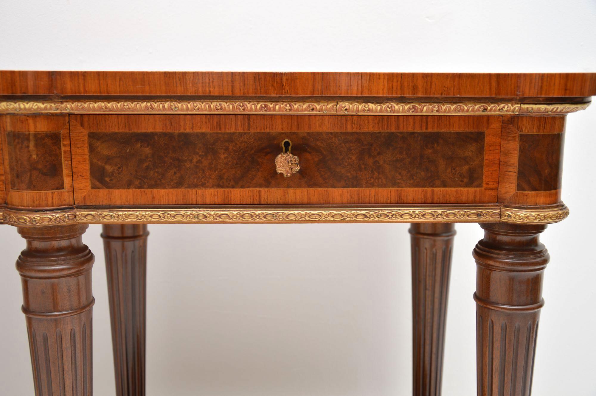 Very Large Antique French Burr Walnut Console Table 2