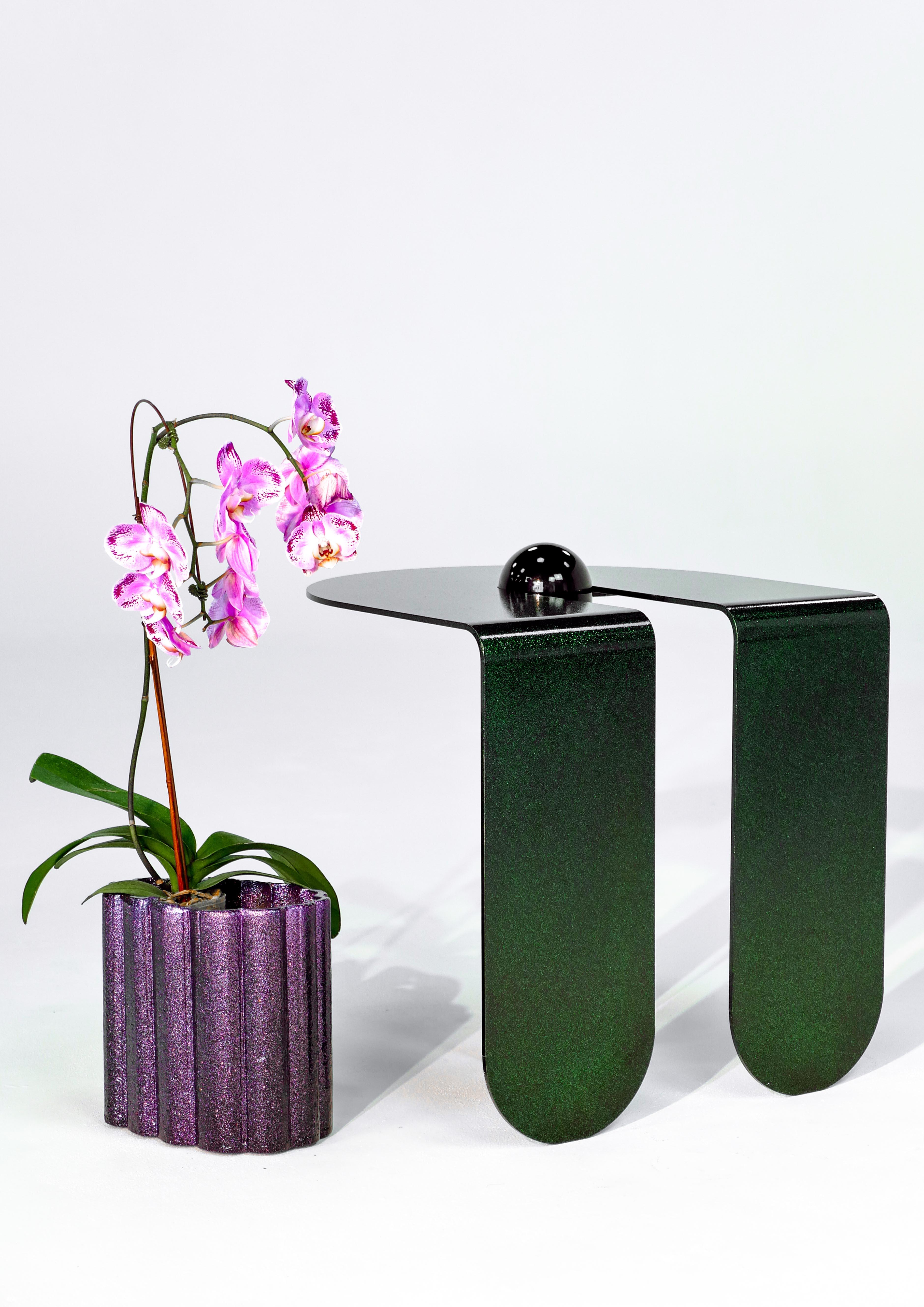 Playful Geometric Side Table by Birnam Wood Studio and Suna Bonometti 1