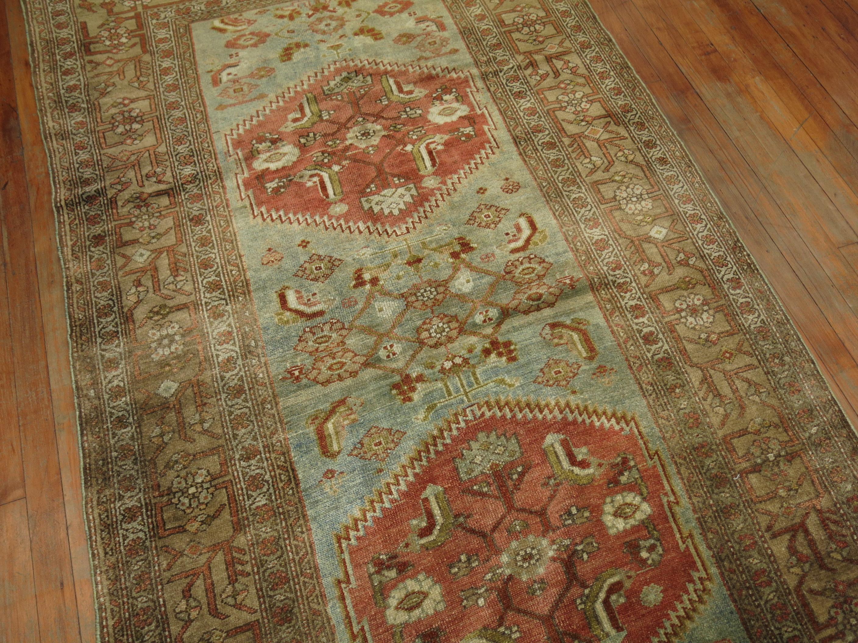 Wool Antique Persian Malayer Intermediate Runner