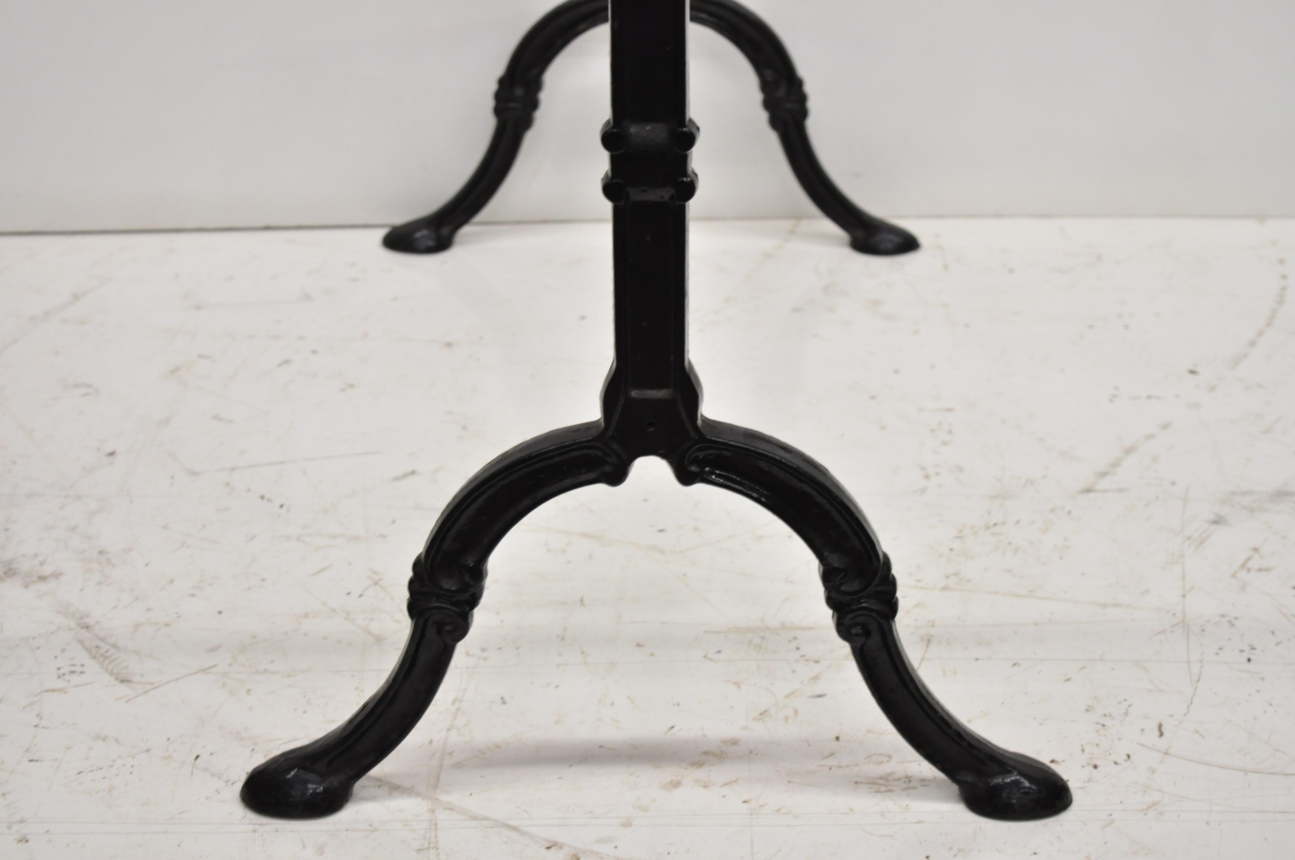20th Century Cast Iron Marble-Top French Pastry Cafe Bistro Dining Table Desk