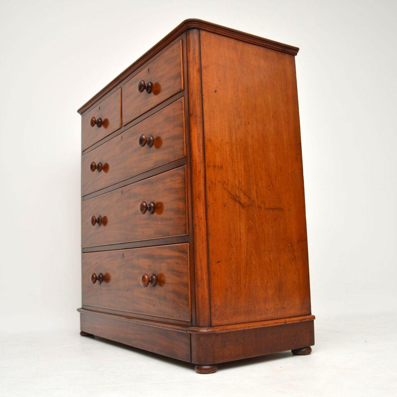 19th Century Antique Victorian Mahogany Chest of Drawers