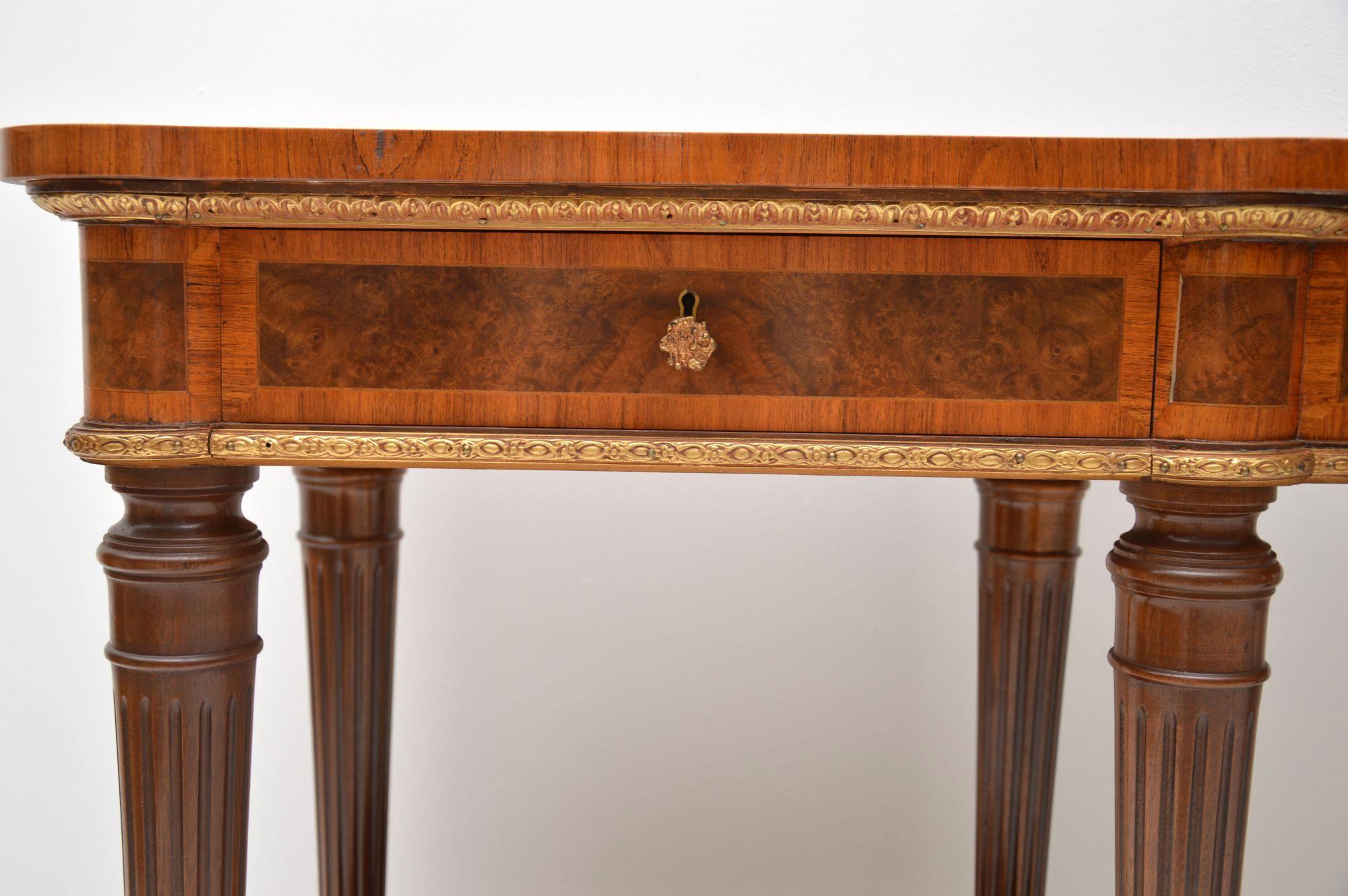 Very Large Antique French Burr Walnut Console Table 3
