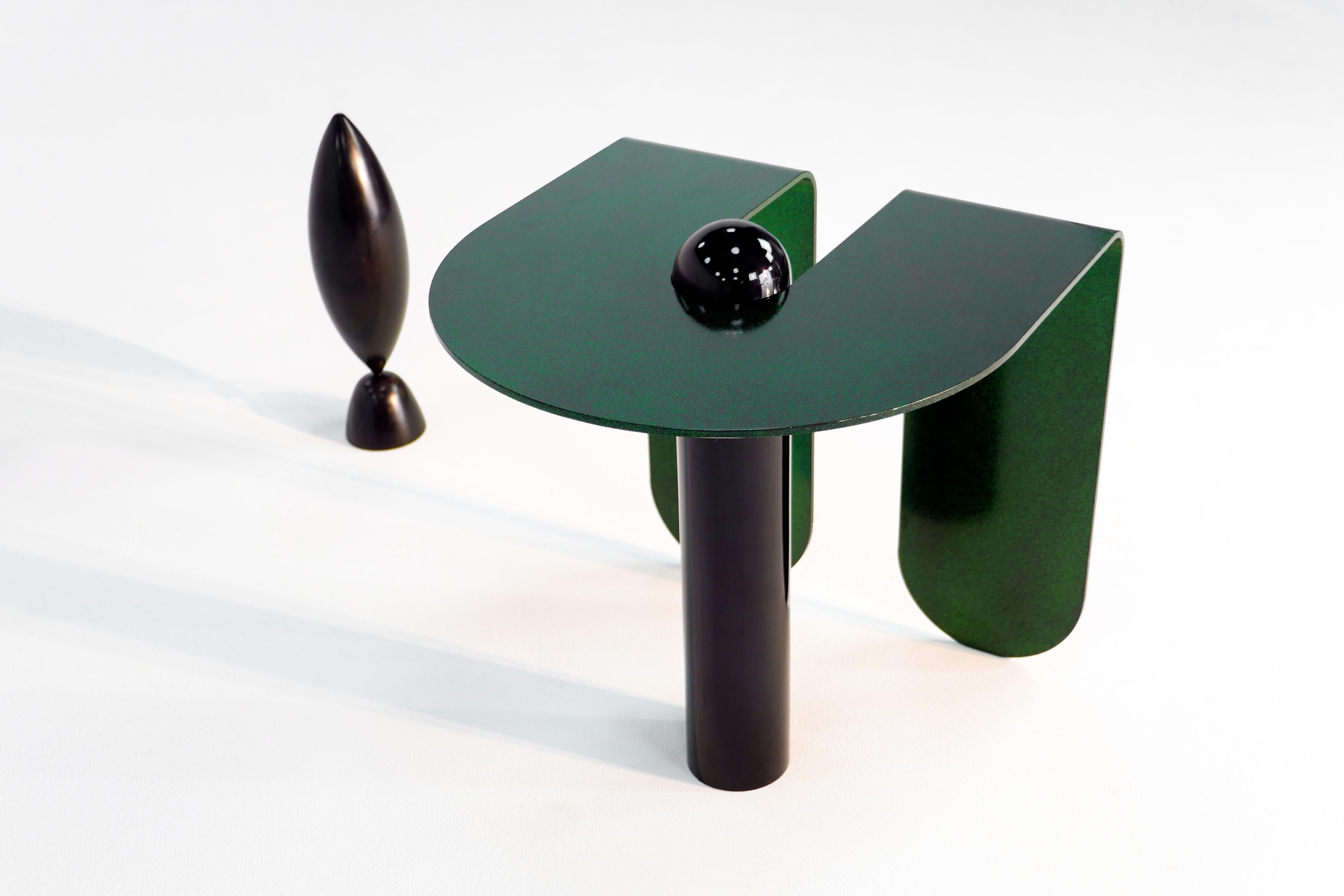 Playful Geometric Side Table by Birnam Wood Studio and Suna Bonometti 2