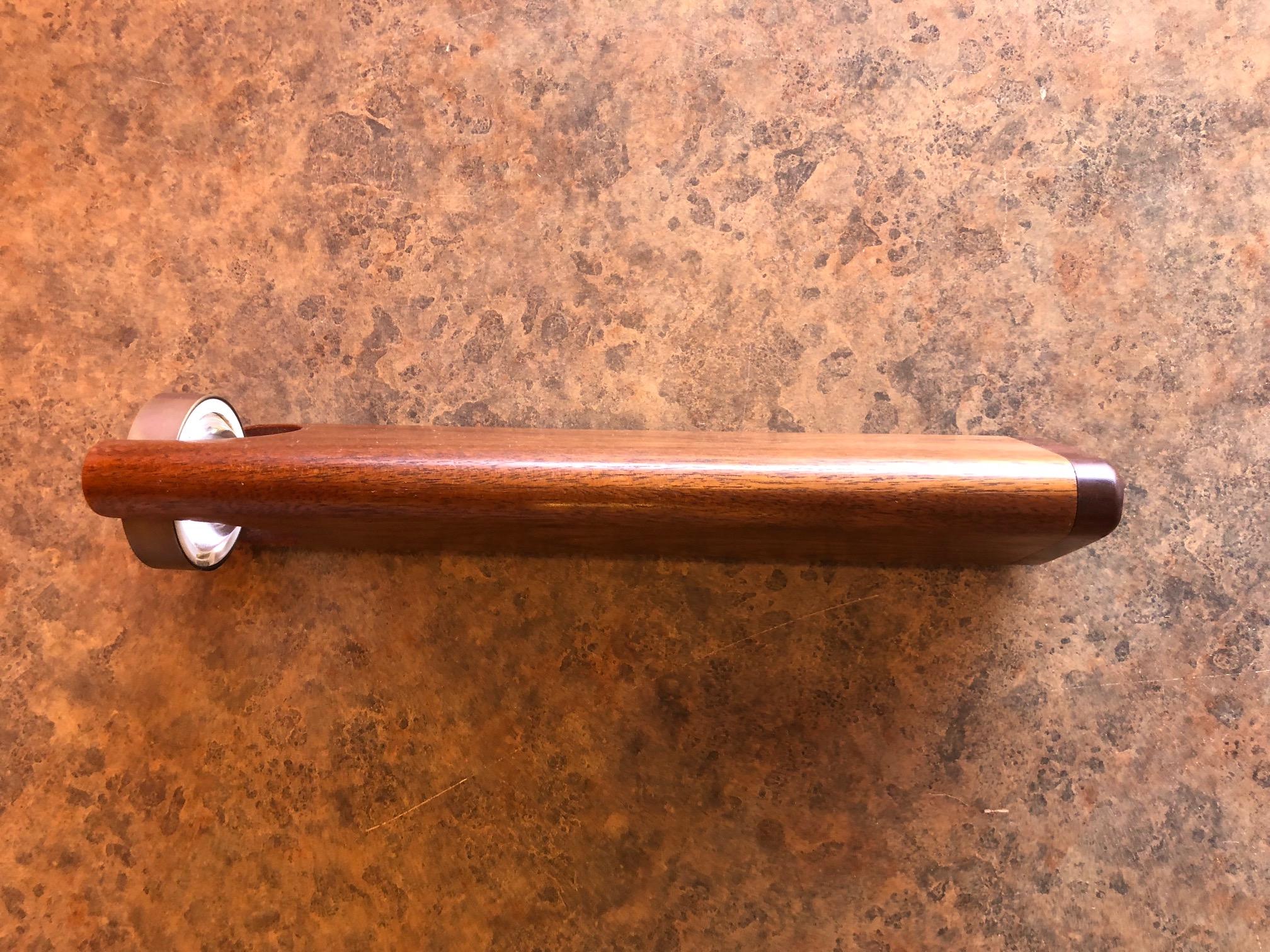 Midcentury Walnut and Brass Kaliedoscope For Sale 2