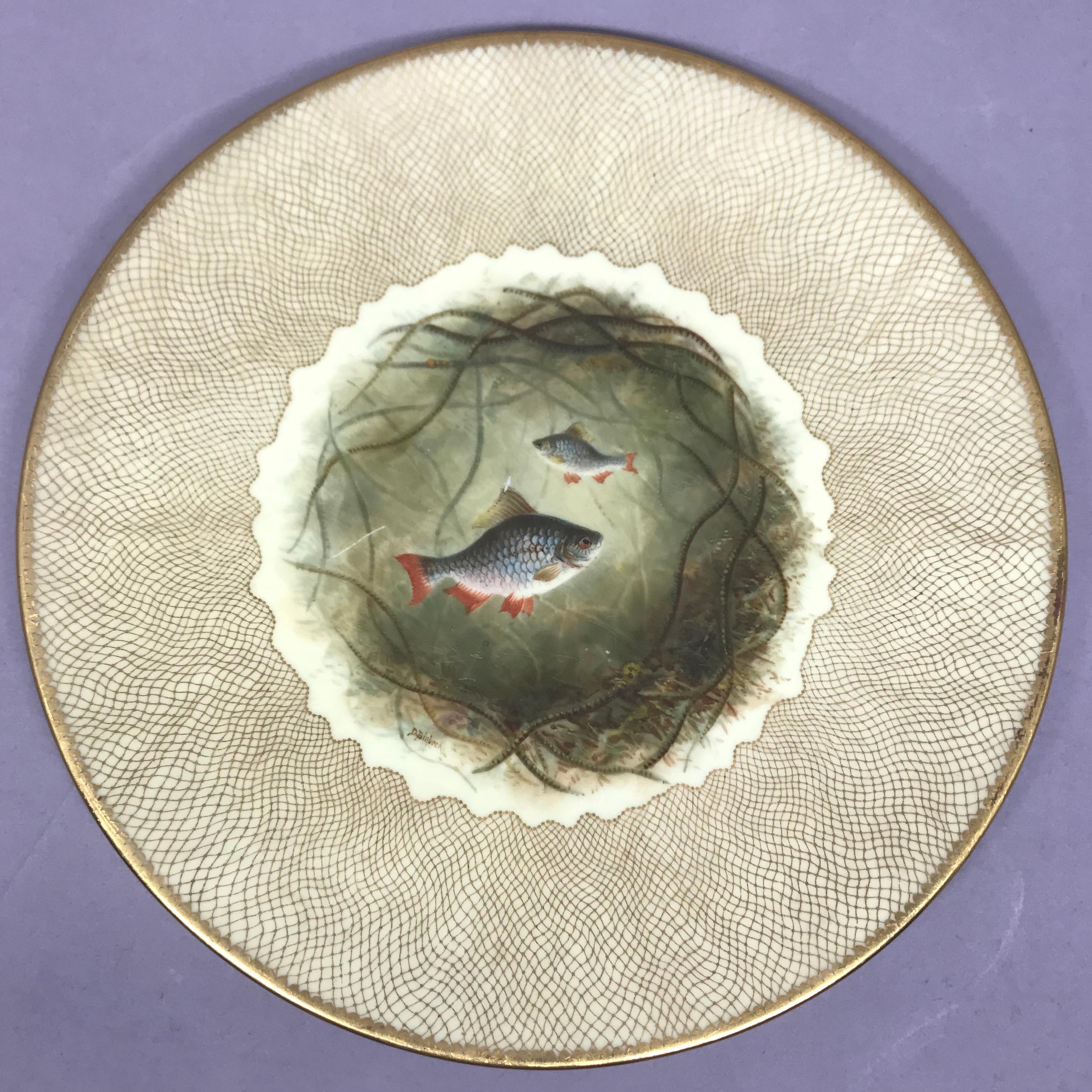 Set of Ten English Fish Plates For Sale 2