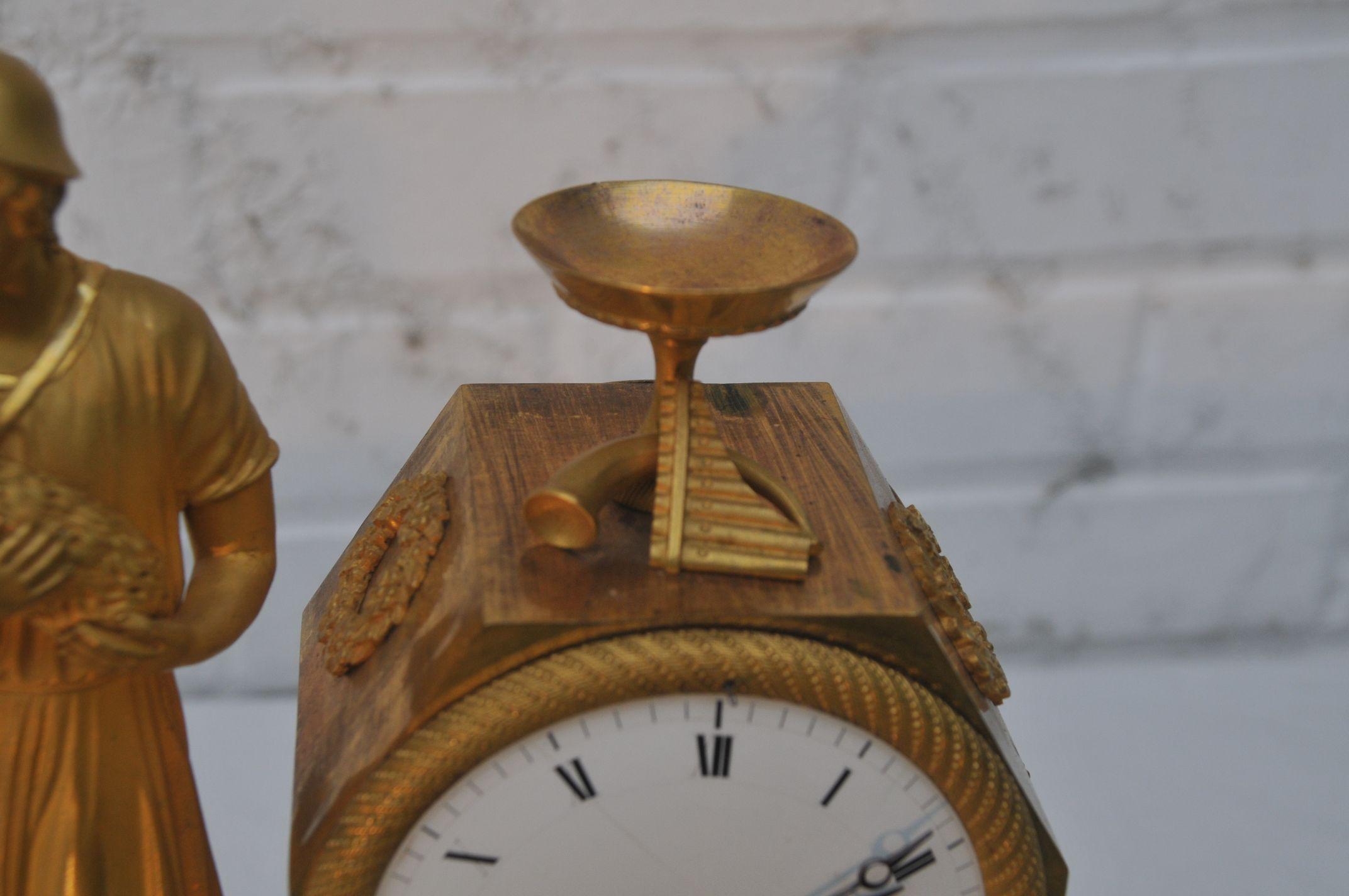 French Empire Period Ormolu Mantel Clock For Sale 3
